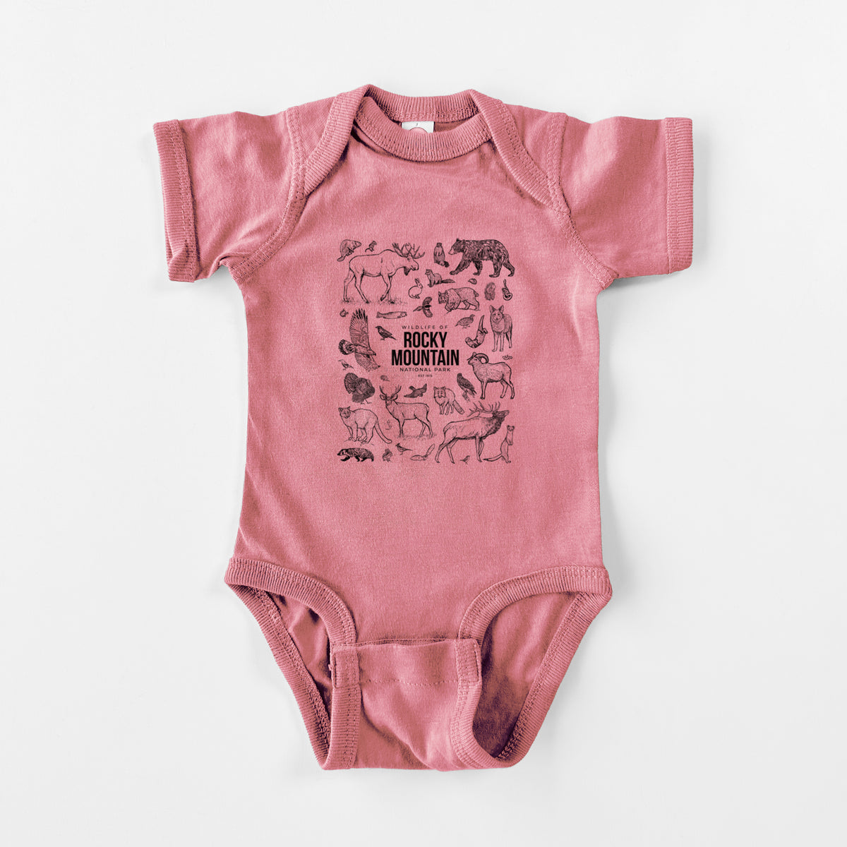 Wildlife of the Rocky Mountain National Park - Baby Fine Jersey Bodysuit