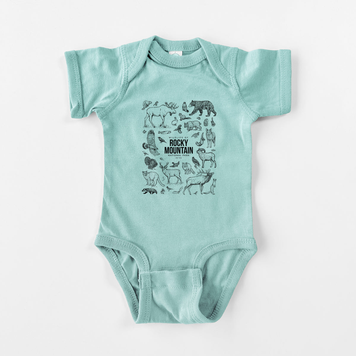 Wildlife of the Rocky Mountain National Park - Baby Fine Jersey Bodysuit