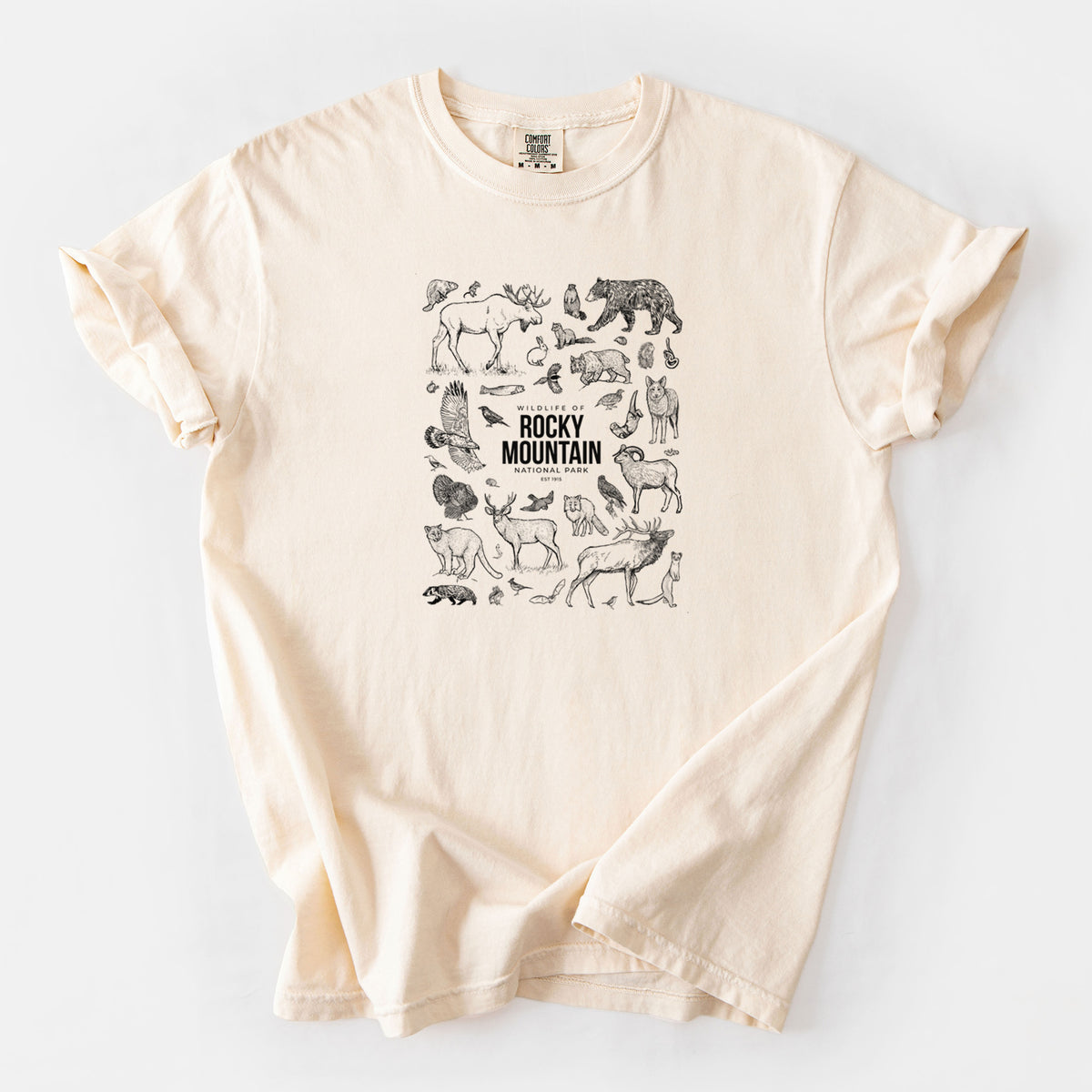 Wildlife of the Rocky Mountain National Park - Unisex Comfort Colors Garment-Dyed Heavyweight T-shirt