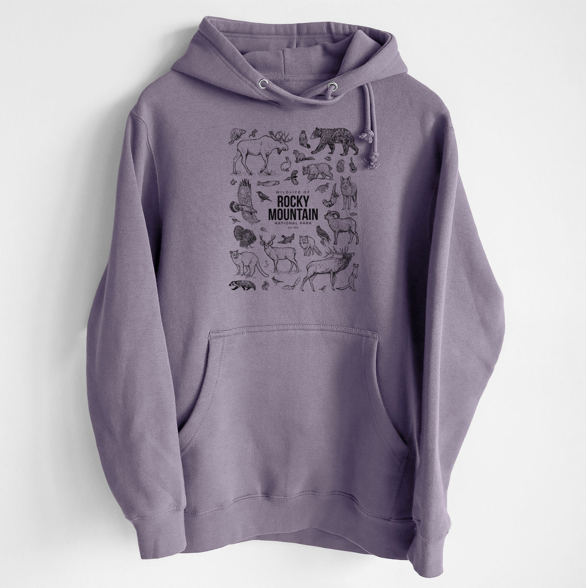 Wildlife of the Rocky Mountain National Park - Heavyweight Fleece Hoodie