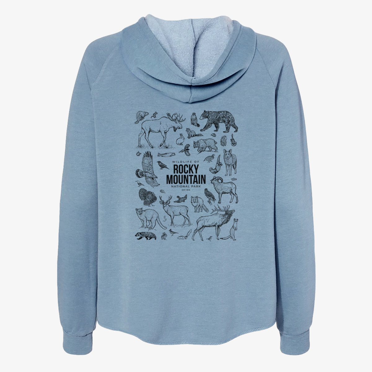 Wildlife of the Rocky Mountain National Park - Women's Cali Wave Zip-Up Sweatshirt