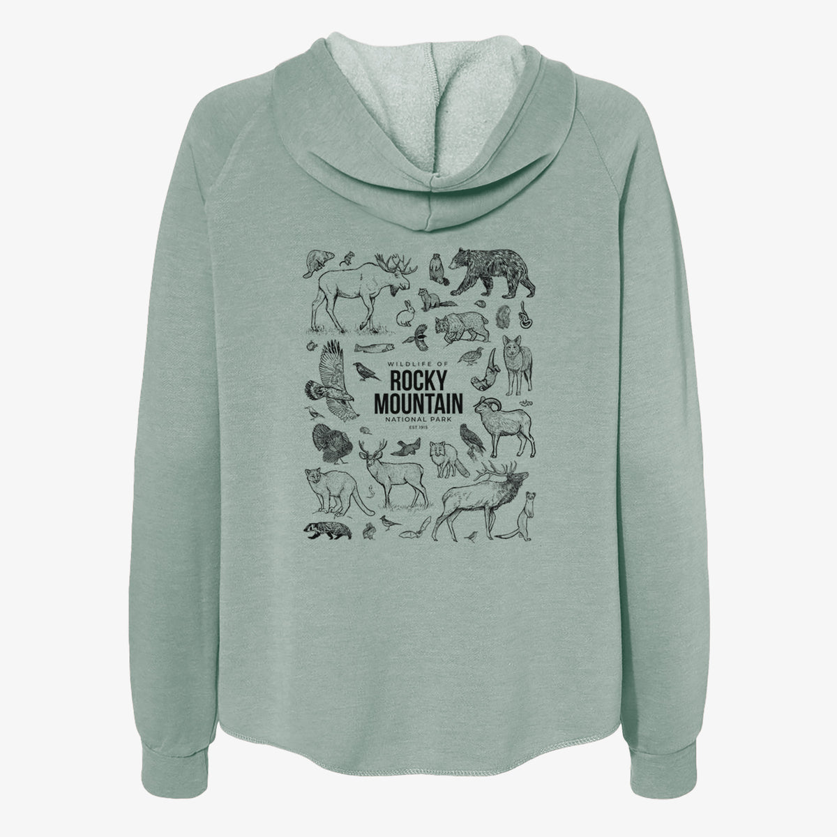 Wildlife of the Rocky Mountain National Park - Women's Cali Wave Zip-Up Sweatshirt