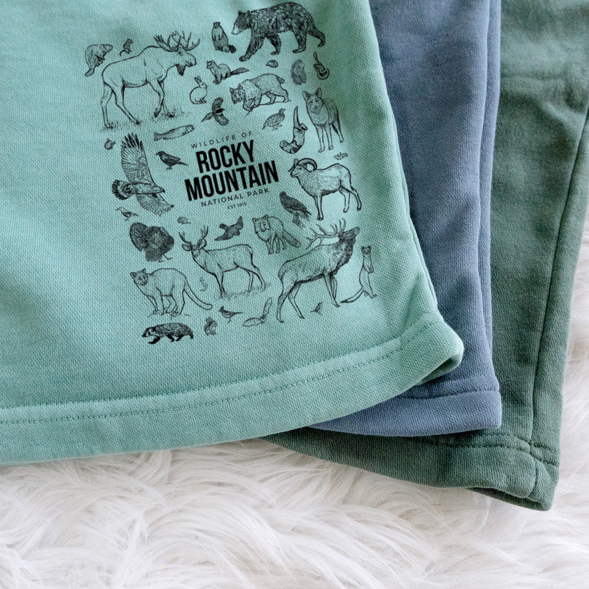 Wildlife of the Rocky Mountain National Park - Unisex Pigment Dyed Shorts