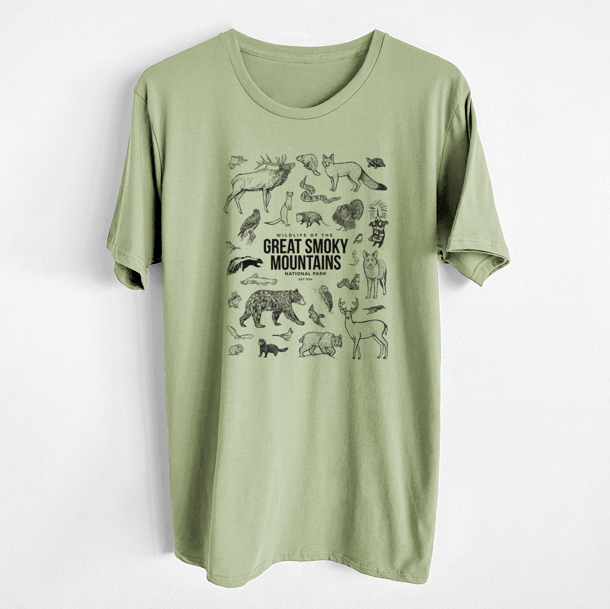 Wildlife of the Great Smoky Mountains National Park - Unisex Crewneck - Made in USA - 100% Organic Cotton