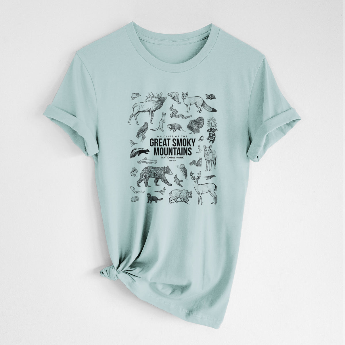 Wildlife of the Great Smoky Mountains National Park - Lightweight 100% Cotton Unisex Crewneck