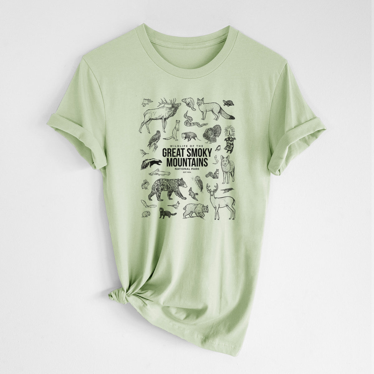 Wildlife of the Great Smoky Mountains National Park - Lightweight 100% Cotton Unisex Crewneck