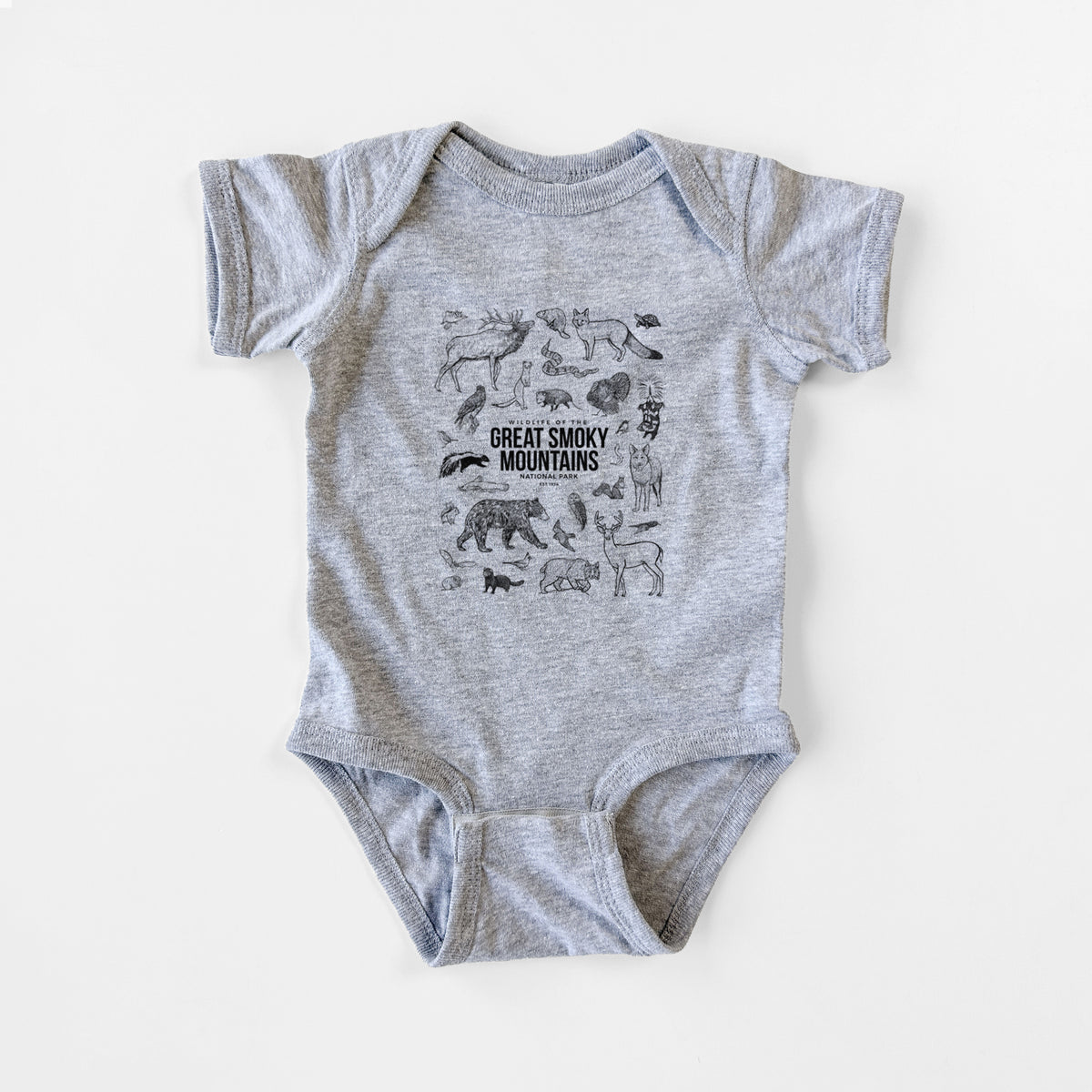 Wildlife of the Great Smoky Mountains National Park - Baby Fine Jersey Bodysuit