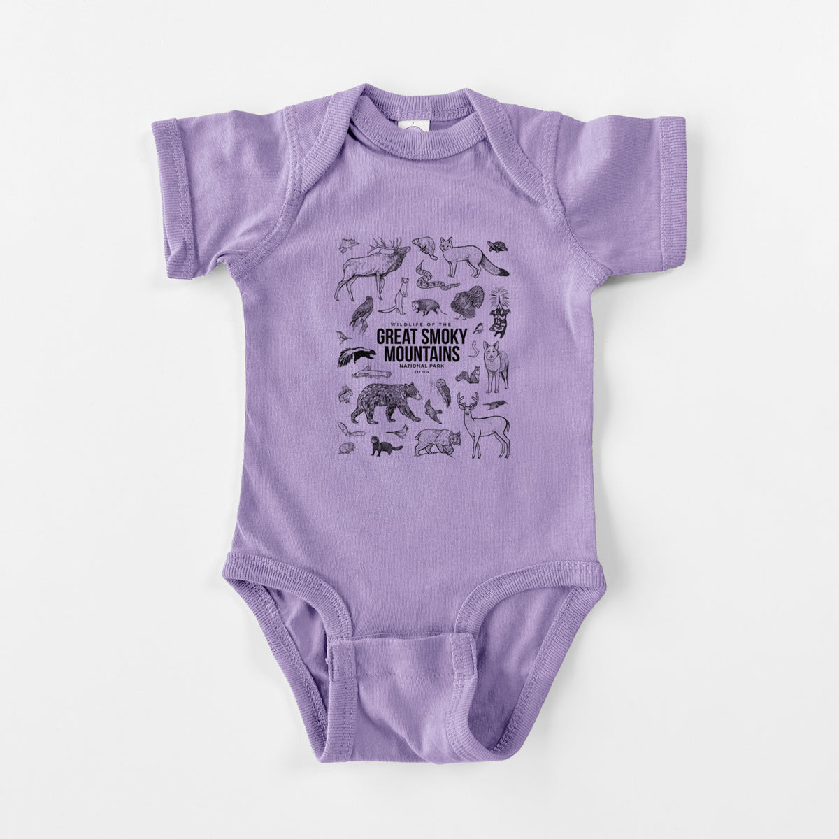 Wildlife of the Great Smoky Mountains National Park - Baby Fine Jersey Bodysuit