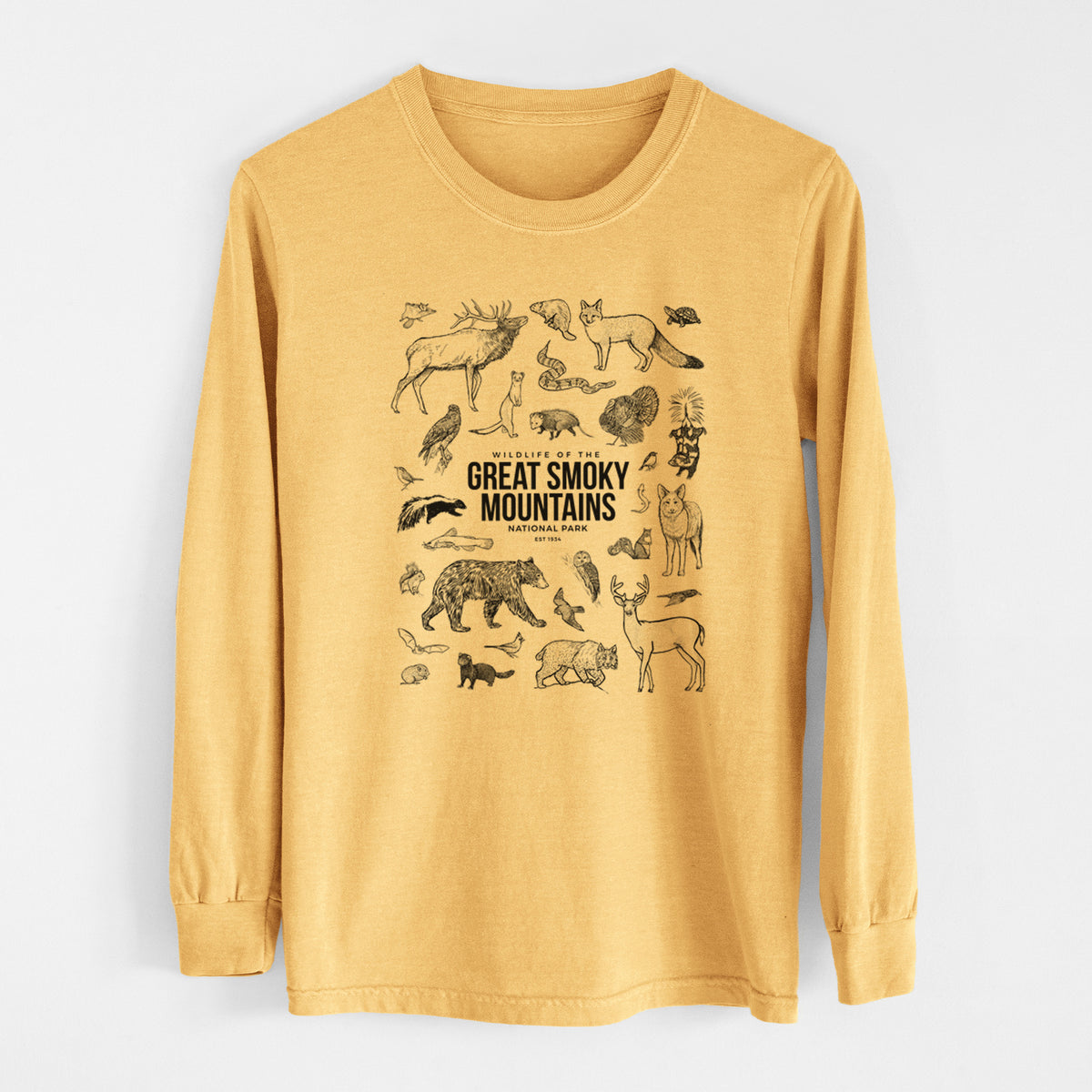 Wildlife of the Great Smoky Mountains National Park - Heavyweight 100% Cotton Long Sleeve