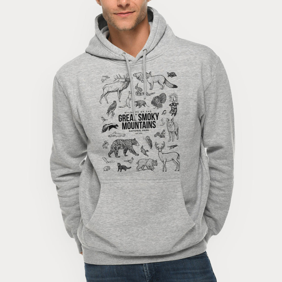 Wildlife of the Great Smoky Mountains National Park  - Mid-Weight Unisex Premium Blend Hoodie