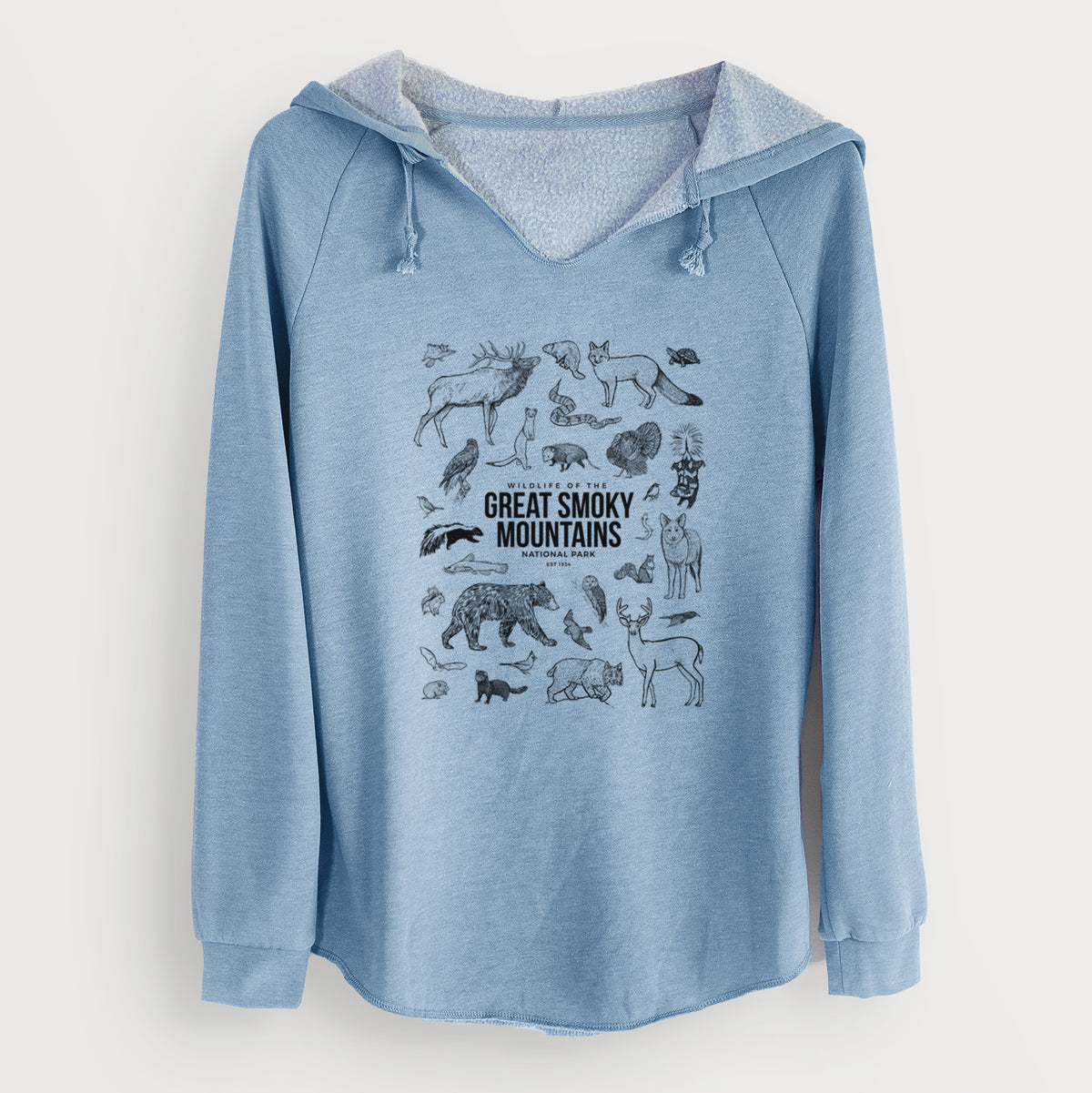 Wildlife of the Great Smoky Mountains National Park - Cali Wave Hooded Sweatshirt