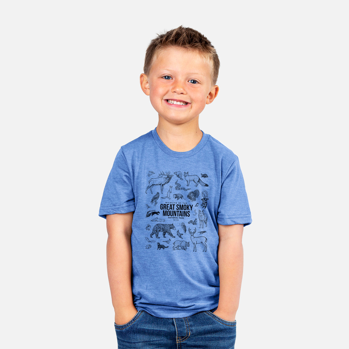 Wildlife of the Great Smoky Mountains National Park - Kids Shirt