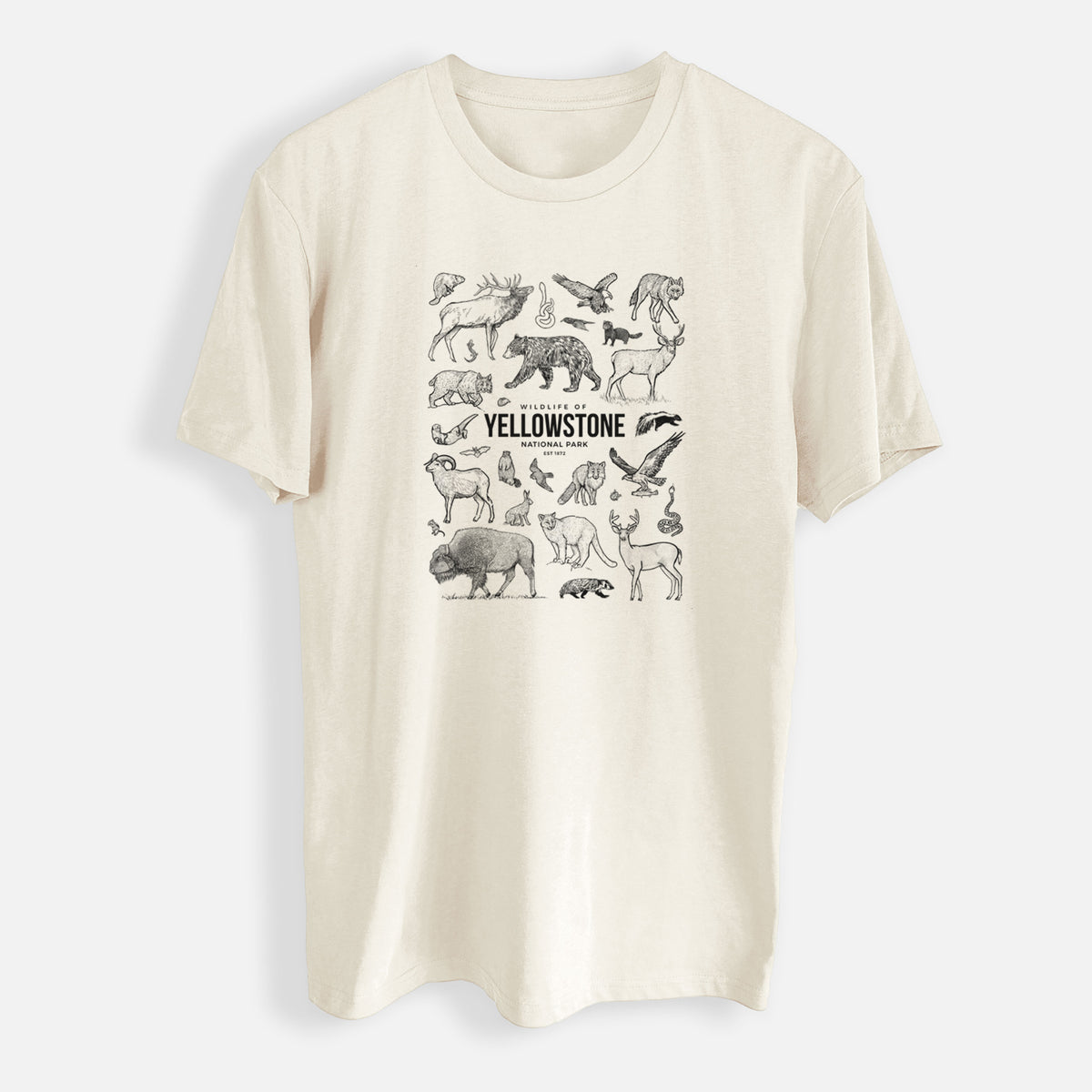 Wildlife of Yellowstone National Park - Mens Everyday Staple Tee