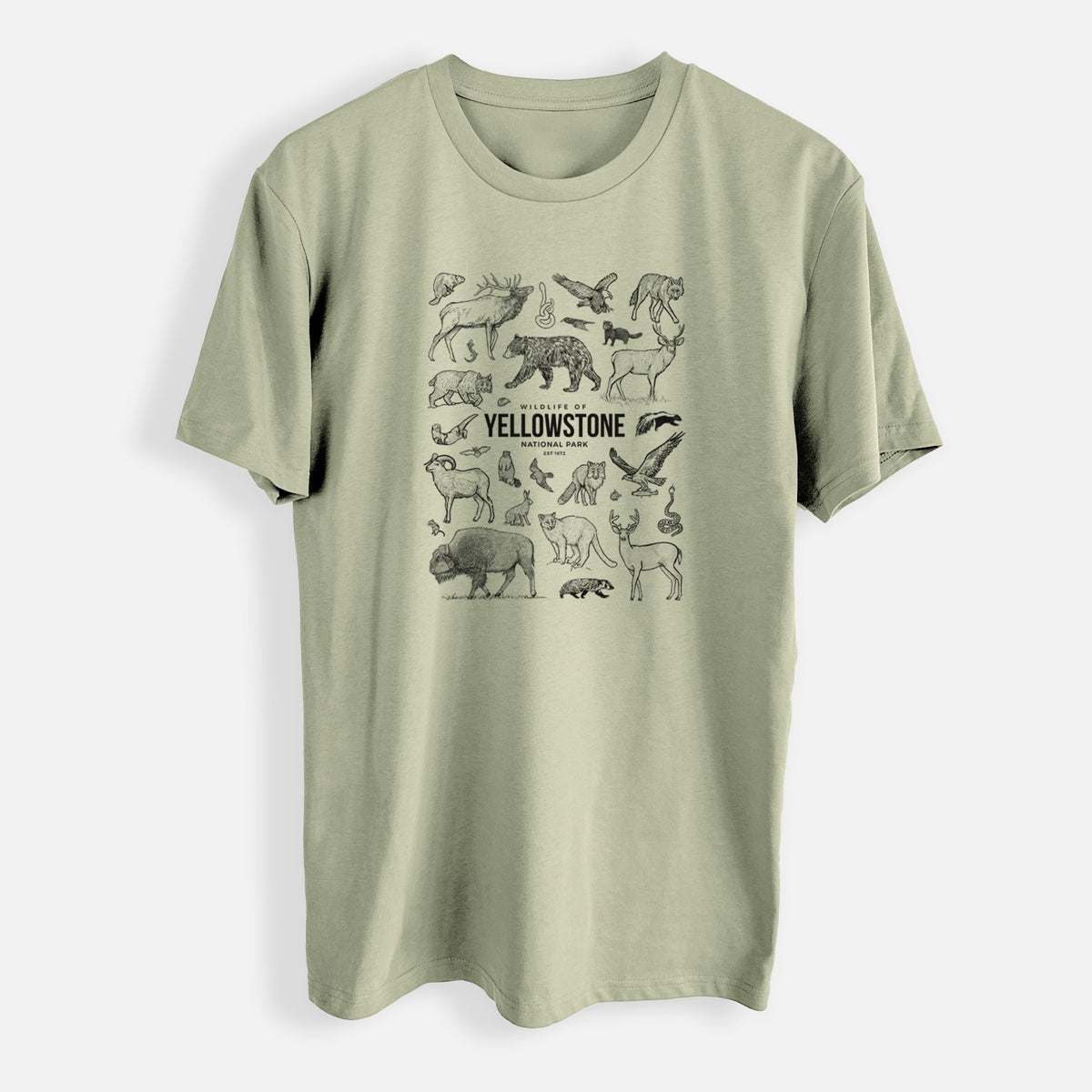 Wildlife of Yellowstone National Park - Mens Everyday Staple Tee