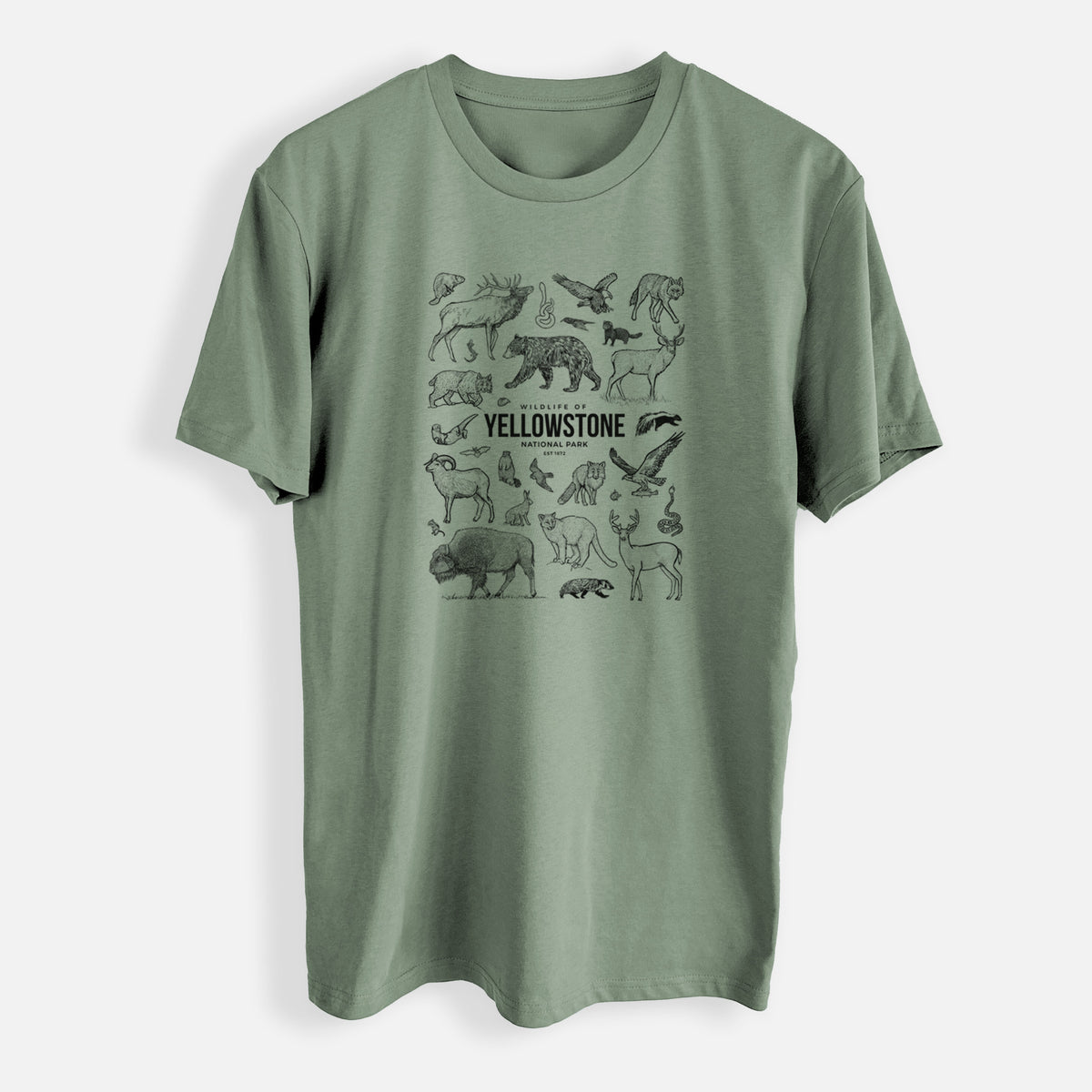 Wildlife of Yellowstone National Park - Mens Everyday Staple Tee