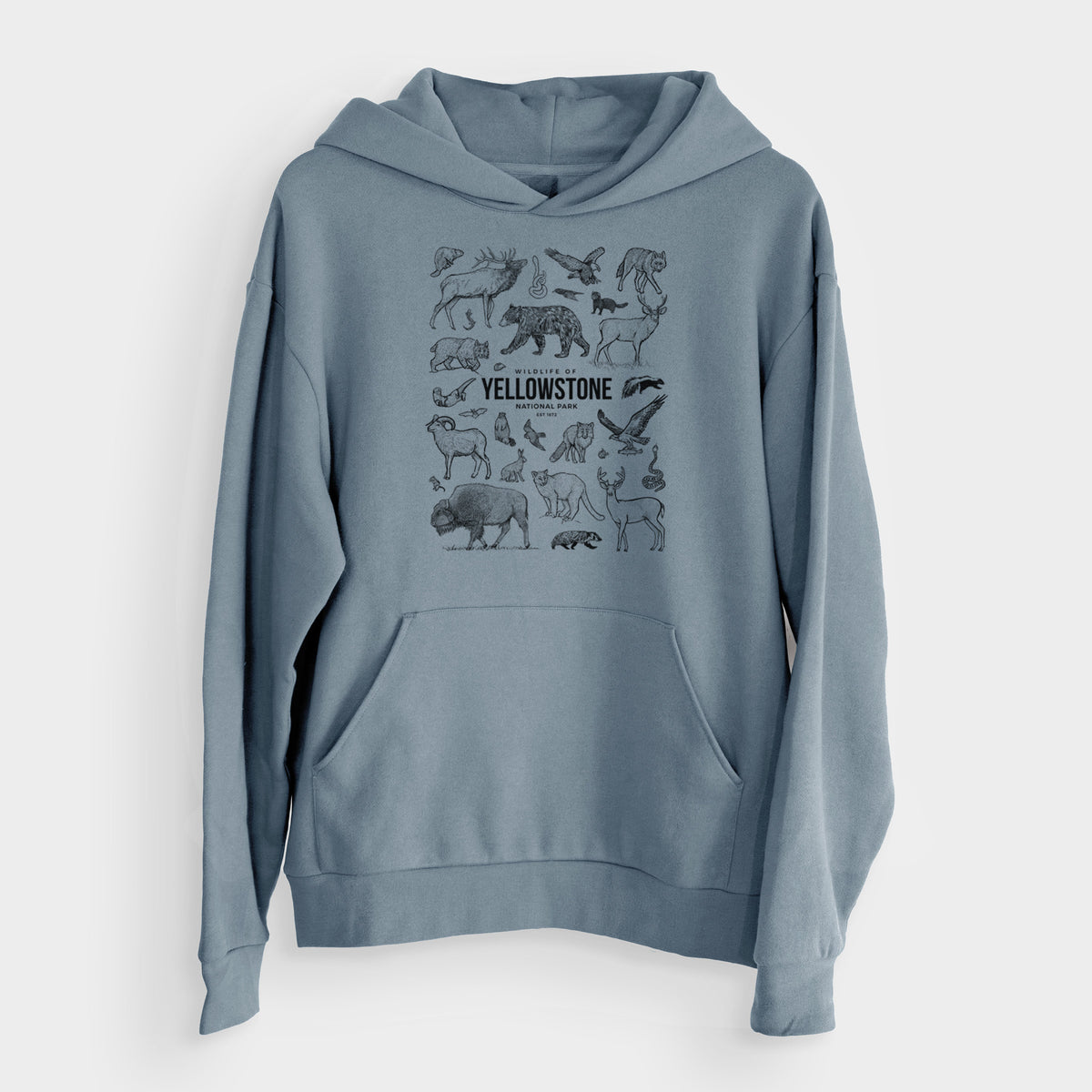 Wildlife of Yellowstone National Park  - Bodega Midweight Hoodie