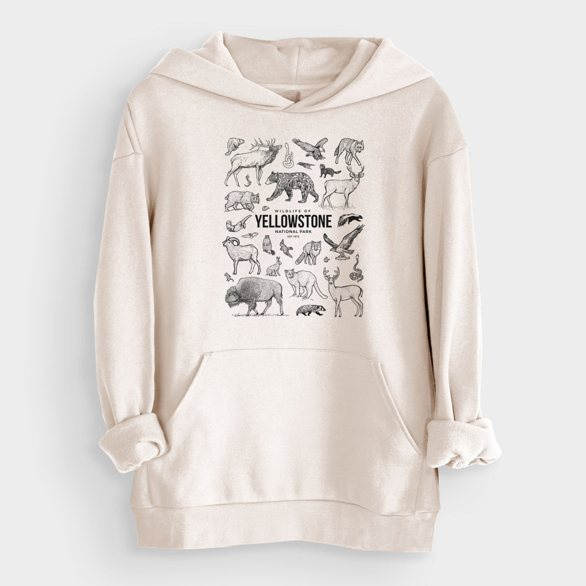 Wildlife of Yellowstone National Park  - Bodega Midweight Hoodie