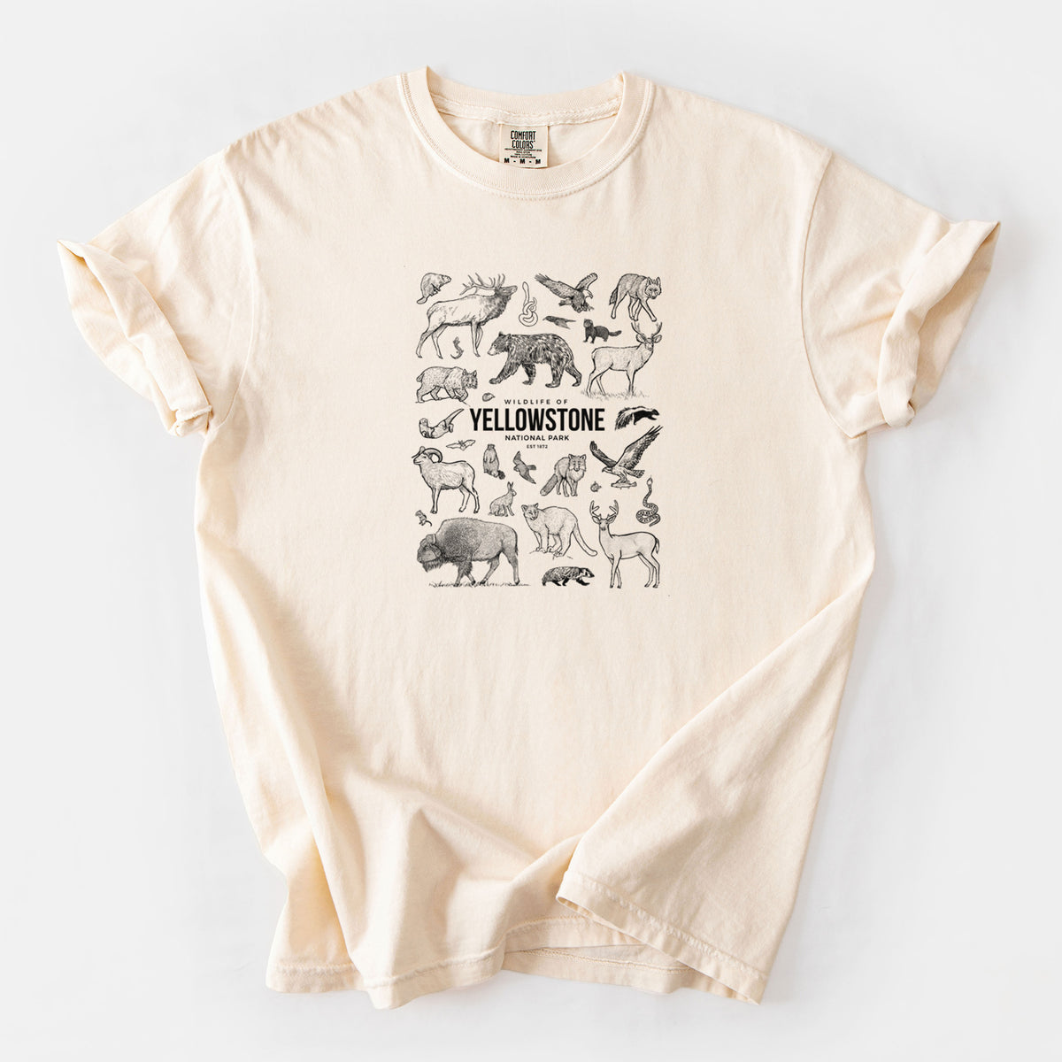 Wildlife of Yellowstone National Park - Unisex Comfort Colors Garment-Dyed Heavyweight T-shirt