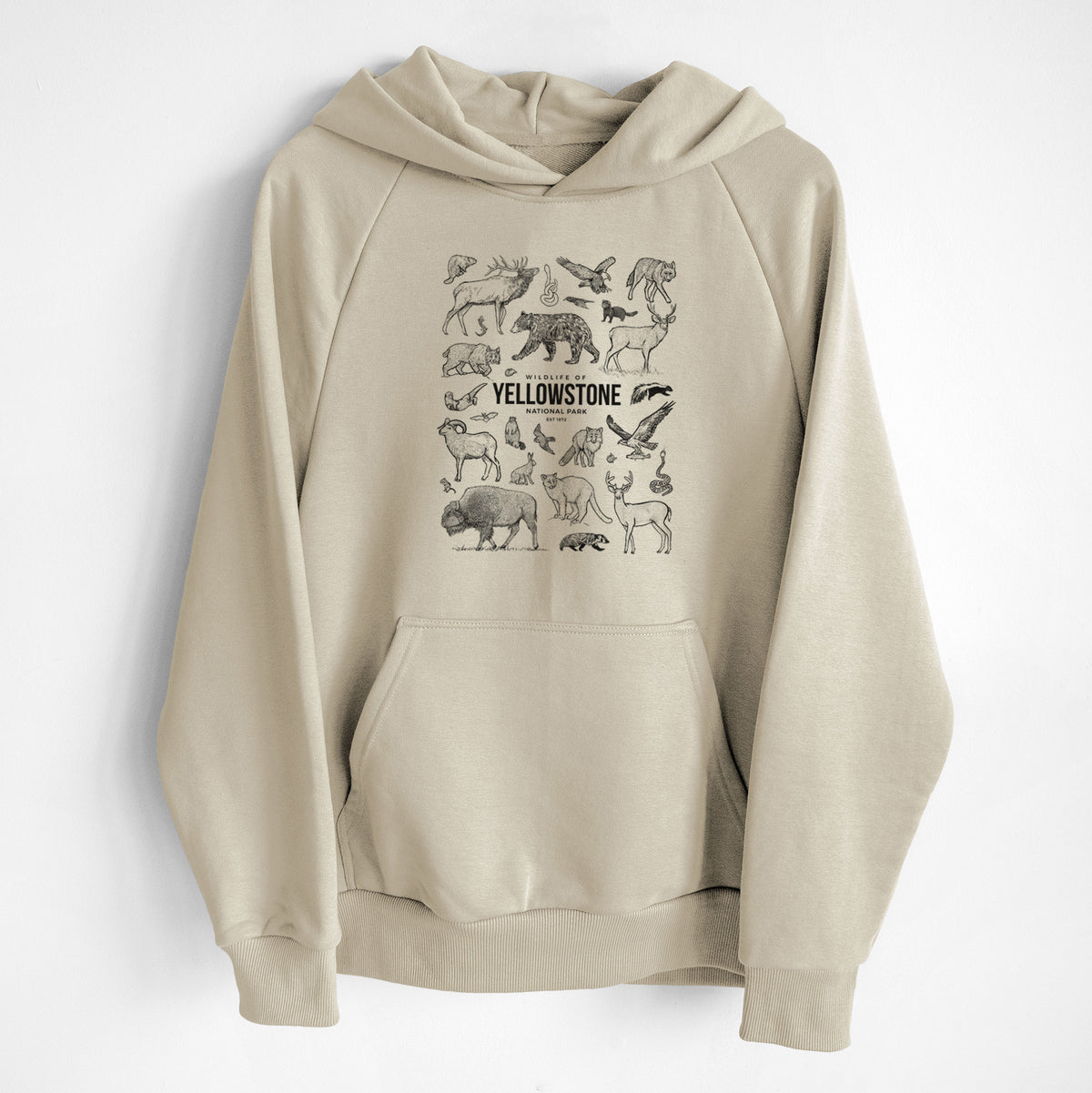 Wildlife of Yellowstone National Park - UltraLuxe Heavyweight French Terry Hoodie