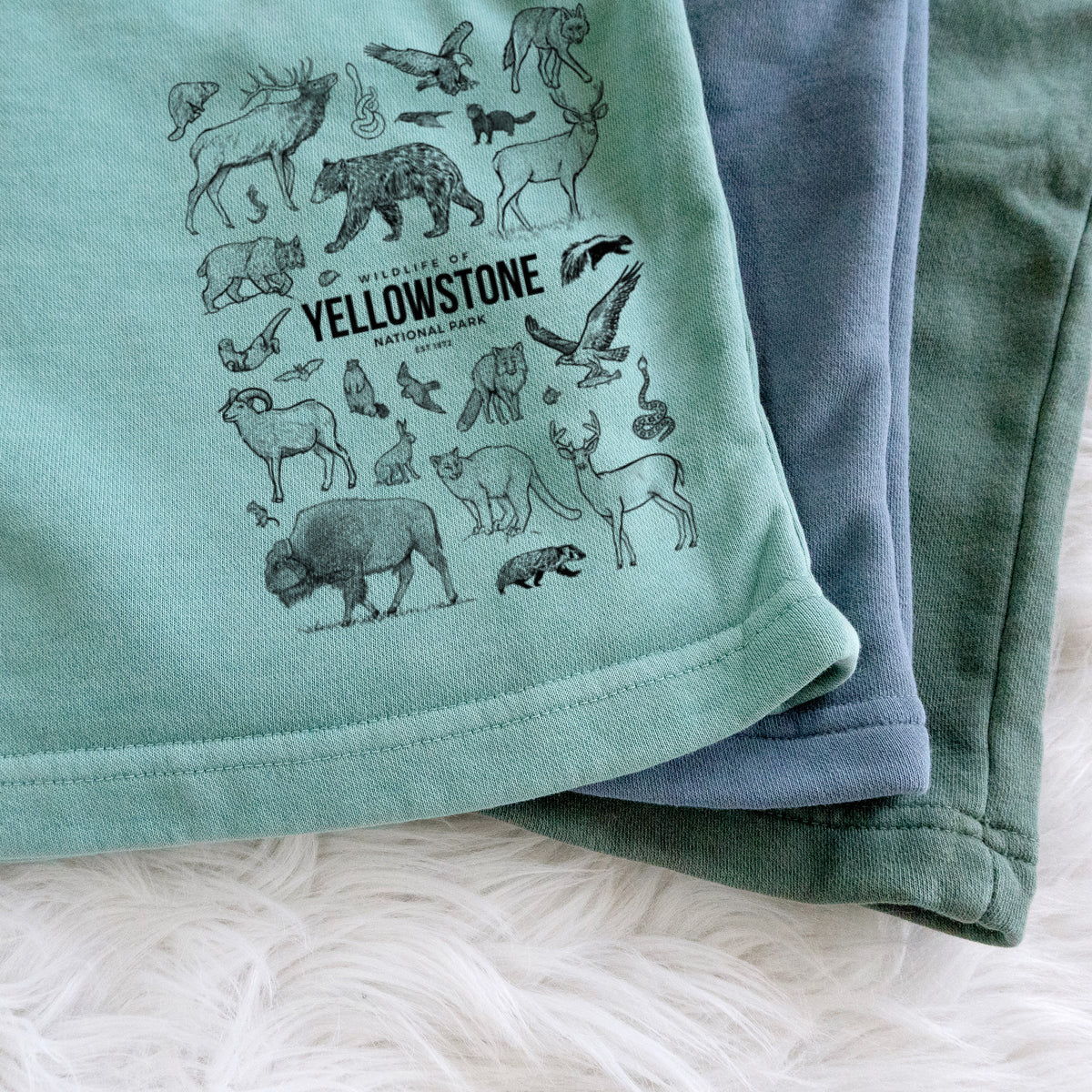 Wildlife of Yellowstone National Park - Unisex Pigment Dyed Shorts