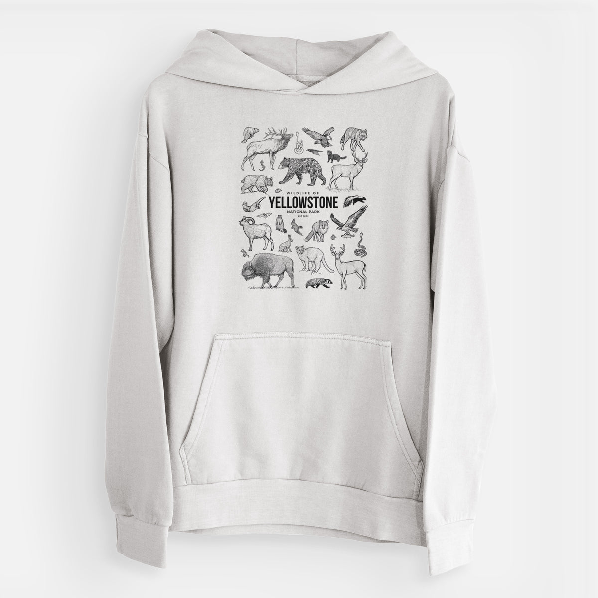 Wildlife of Yellowstone National Park  - Urban Heavyweight Hoodie