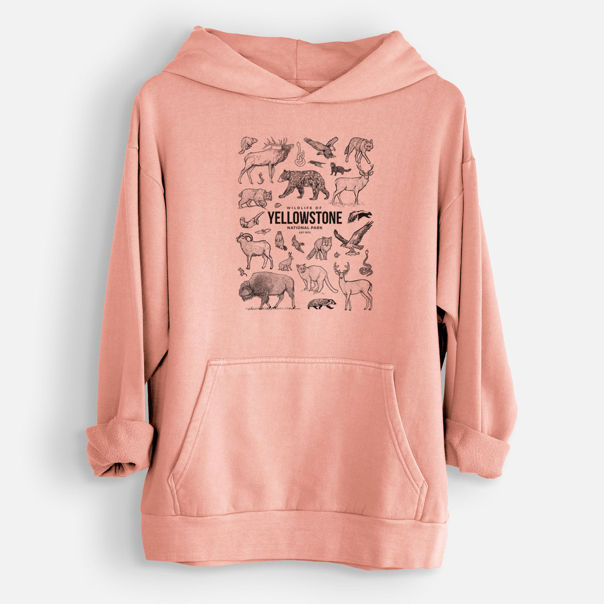 Wildlife of Yellowstone National Park  - Urban Heavyweight Hoodie