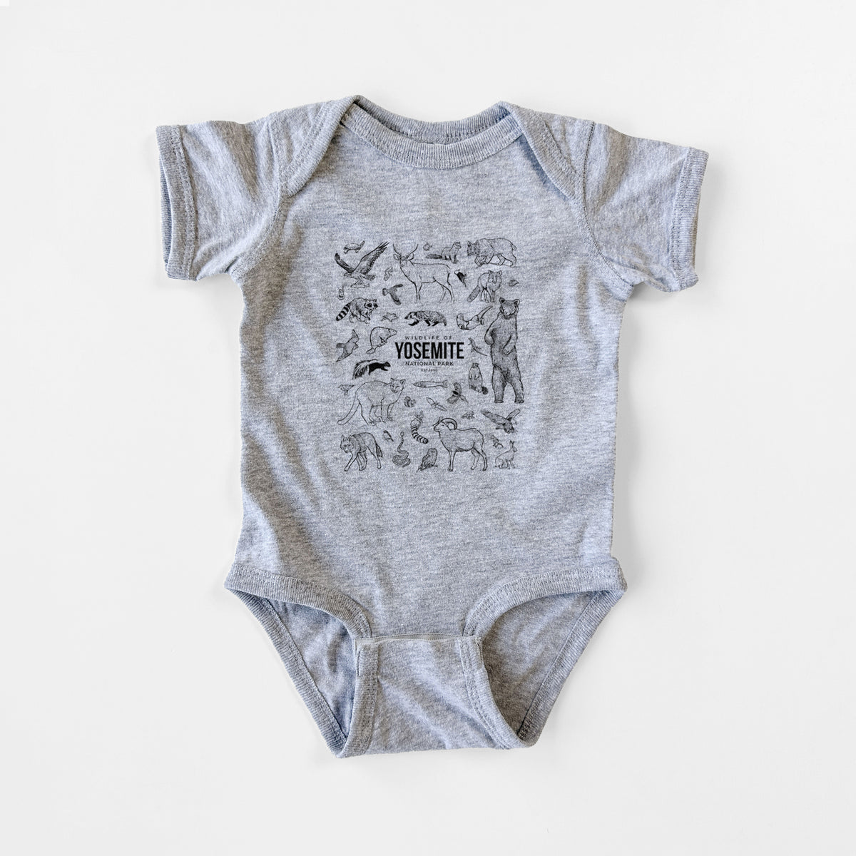 Wildlife of Yosemite National Park - Baby Fine Jersey Bodysuit