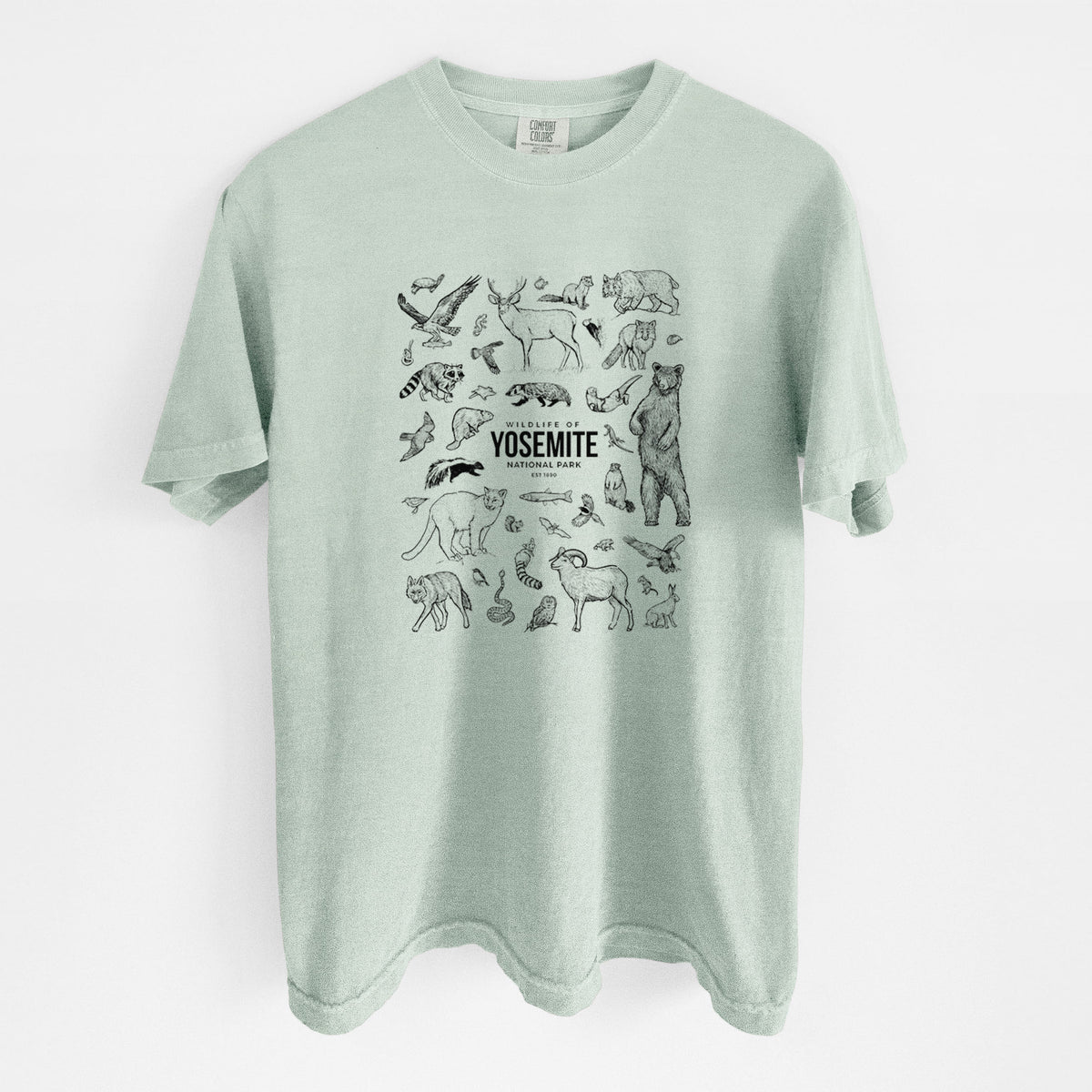 Wildlife of Yosemite National Park - Unisex Comfort Colors Garment-Dyed Heavyweight T-shirt