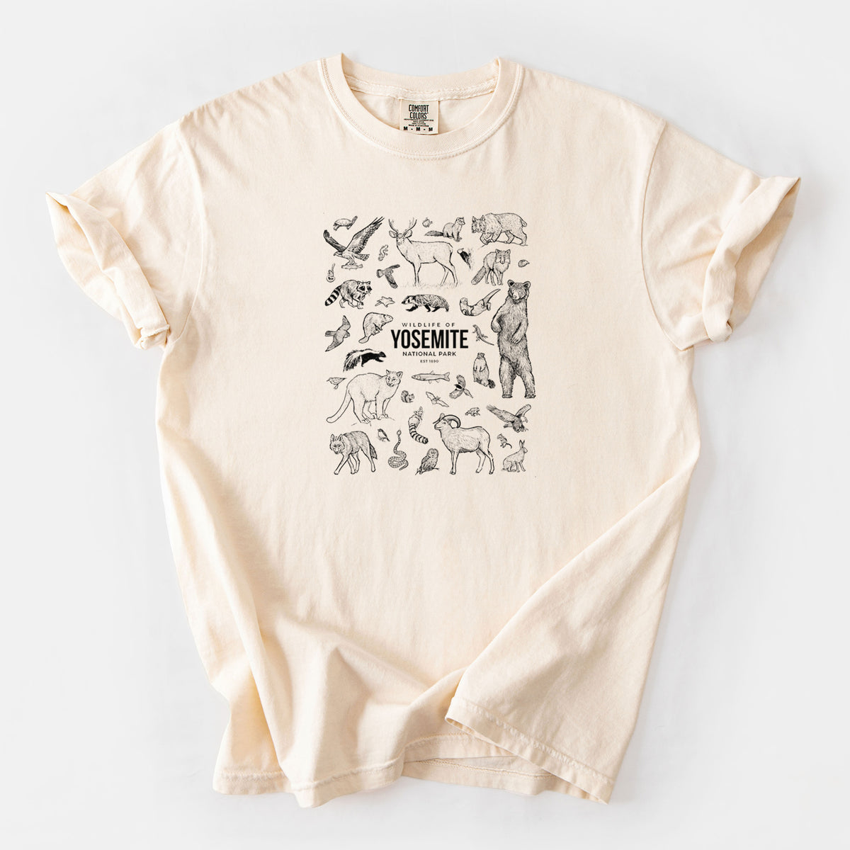 Wildlife of Yosemite National Park - Unisex Comfort Colors Garment-Dyed Heavyweight T-shirt