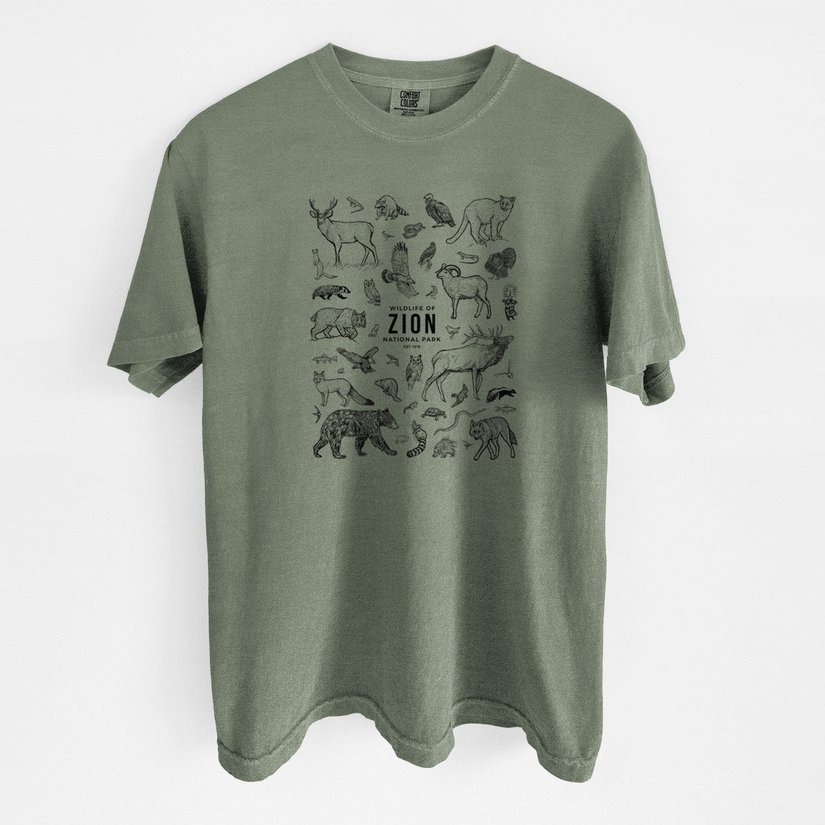 Wildlife of Zion National Park - Unisex Comfort Colors Garment-Dyed Heavyweight T-shirt