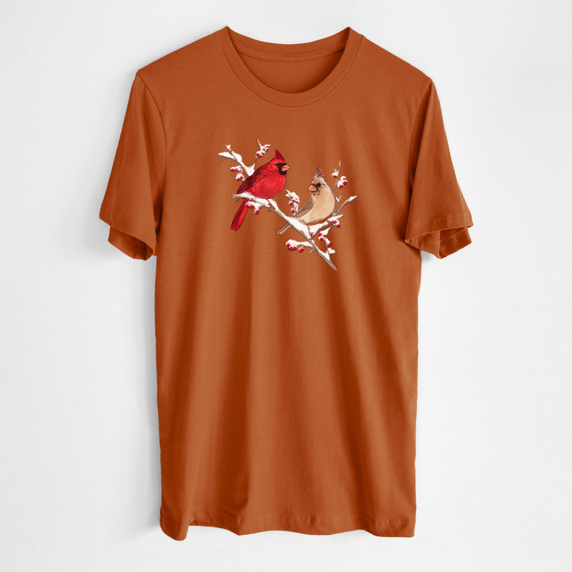 Winter Cardinals - Lightweight 100% Cotton Unisex Crewneck