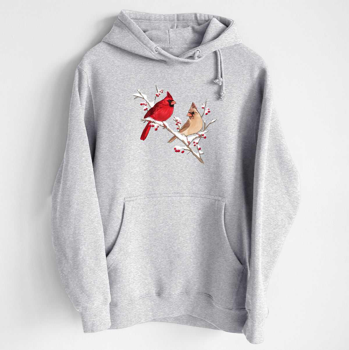 Winter Cardinals - Heavyweight Fleece Hoodie