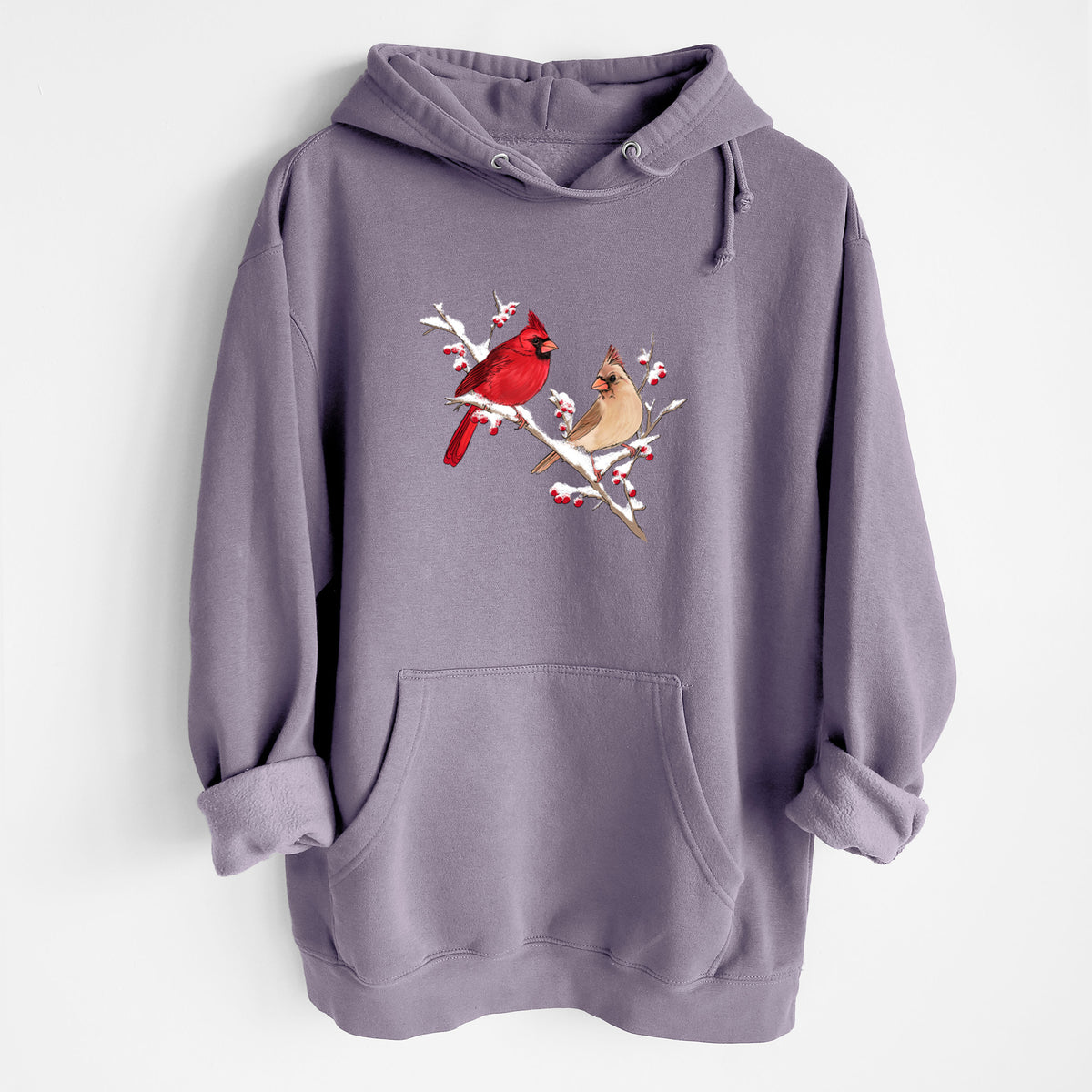 Winter Cardinals - Heavyweight Fleece Hoodie