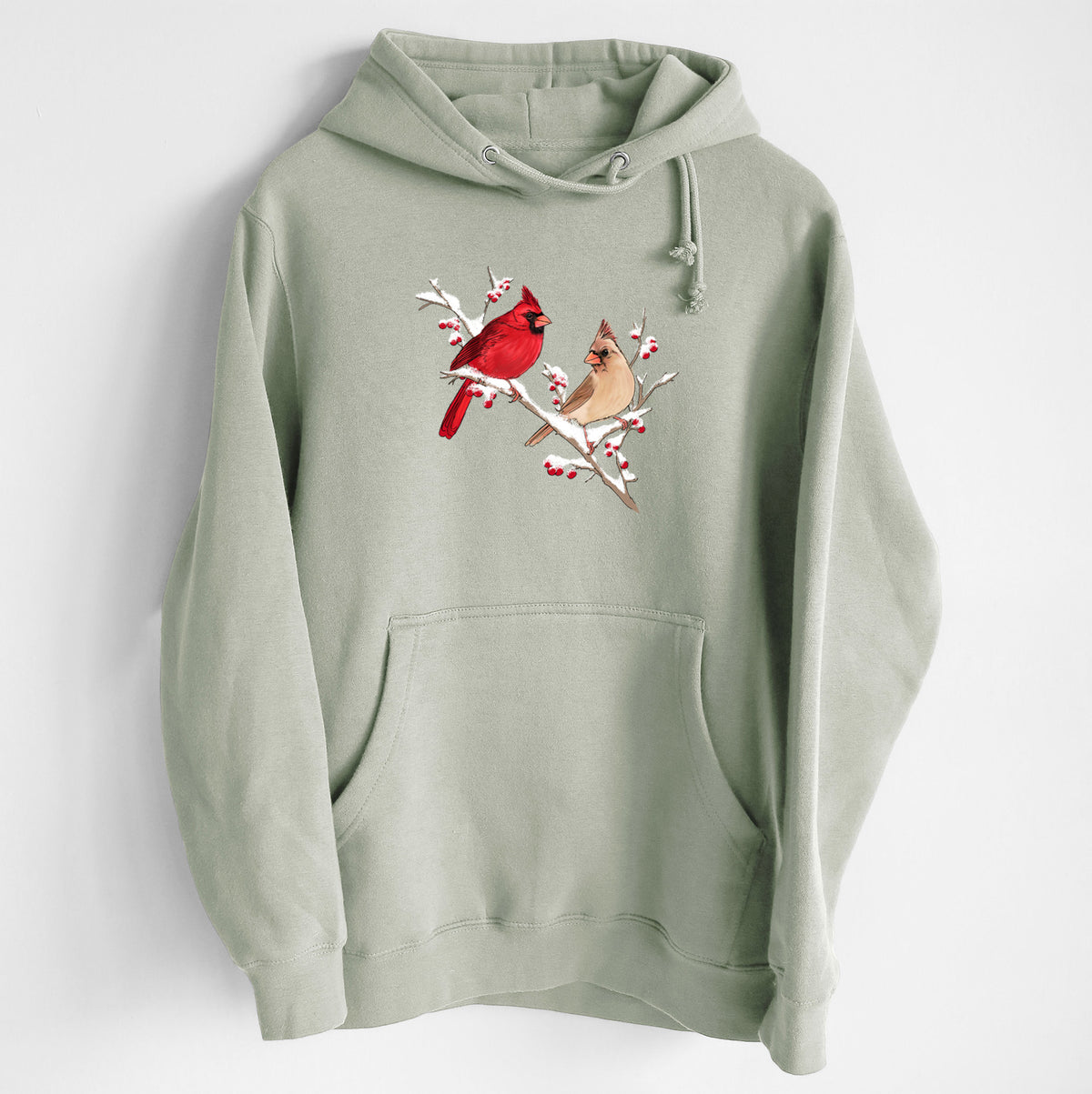Winter Cardinals - Heavyweight Fleece Hoodie