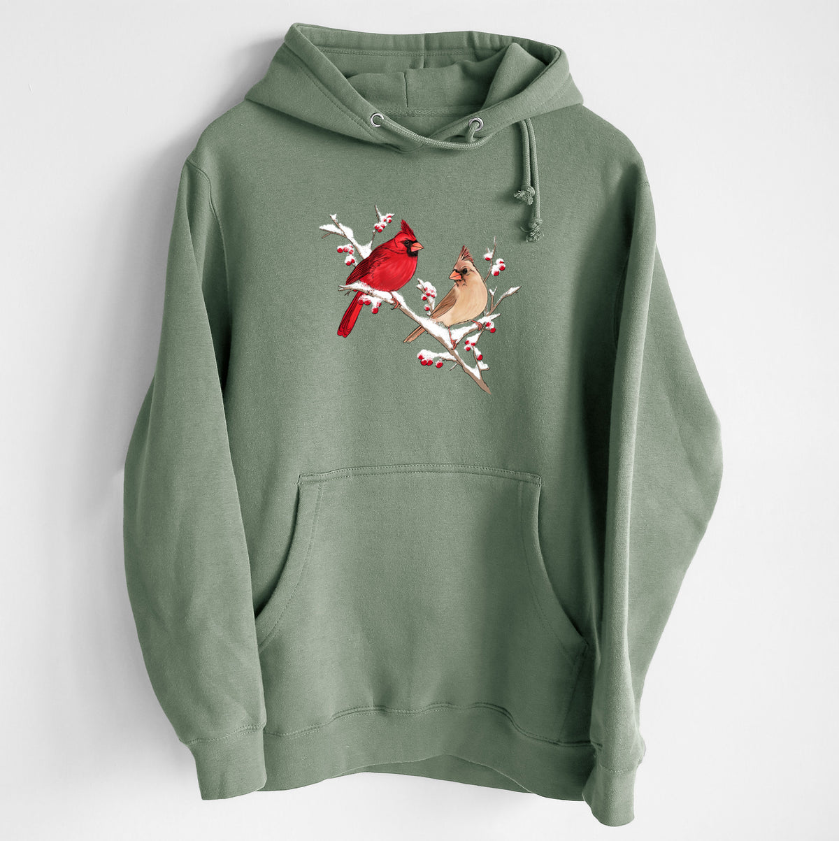 Winter Cardinals - Heavyweight Fleece Hoodie