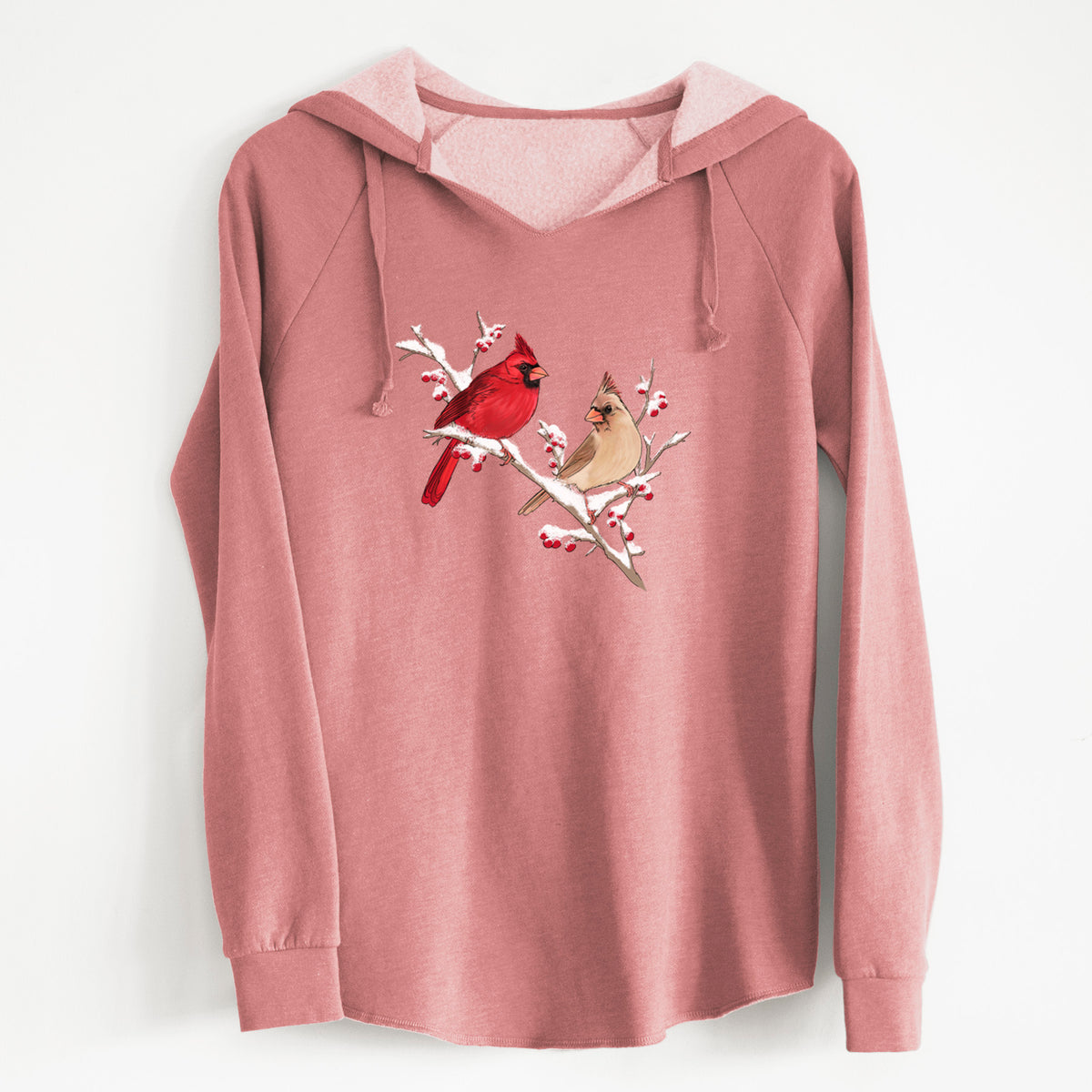Winter Cardinals - Cali Wave Hooded Sweatshirt
