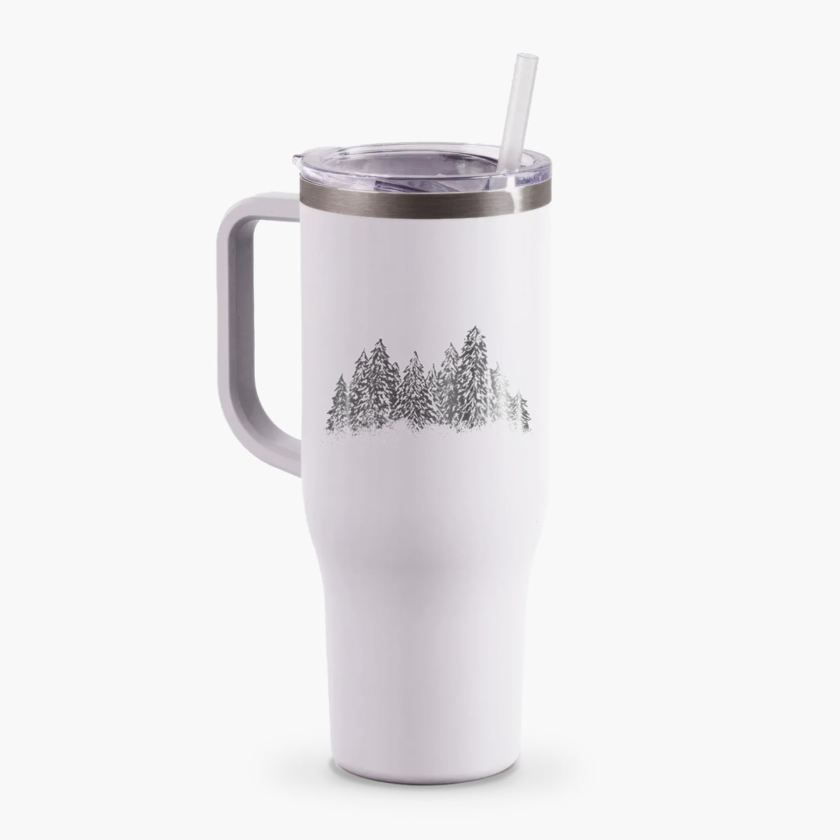 Winter Evergreens - 40oz Tumbler with Handle