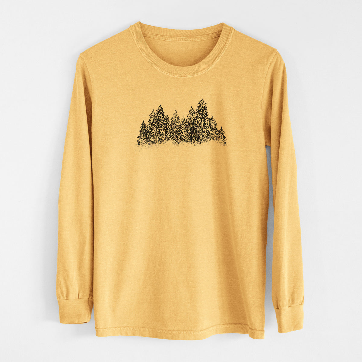 Winter Evergreens - Men&#39;s Heavyweight 100% Cotton Long Sleeve