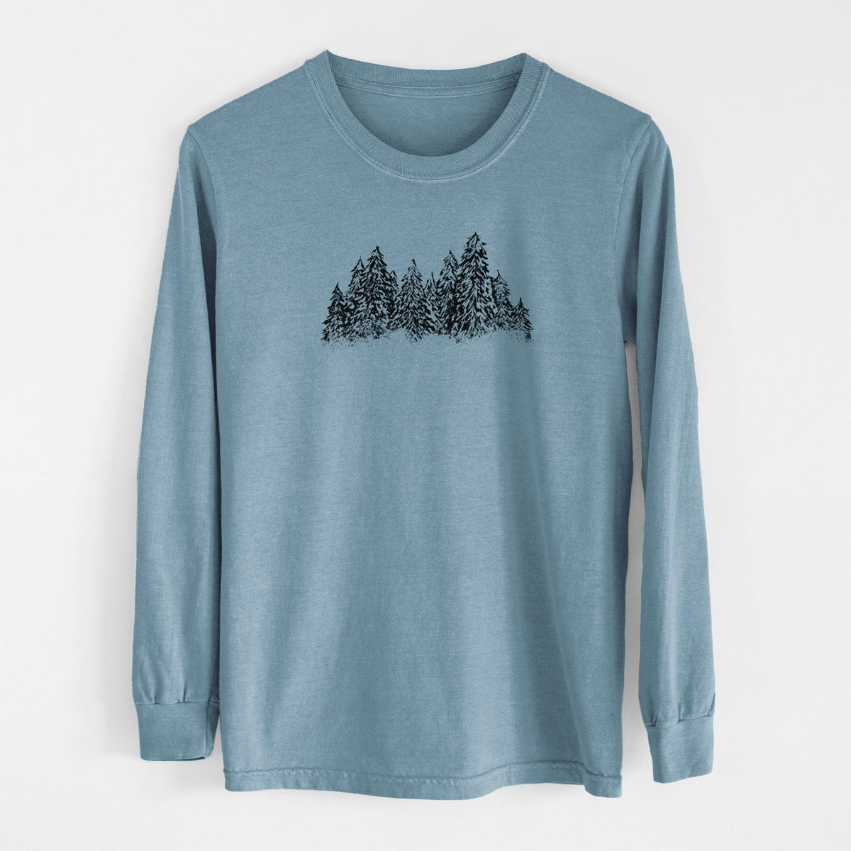 Winter Evergreens - Men&#39;s Heavyweight 100% Cotton Long Sleeve