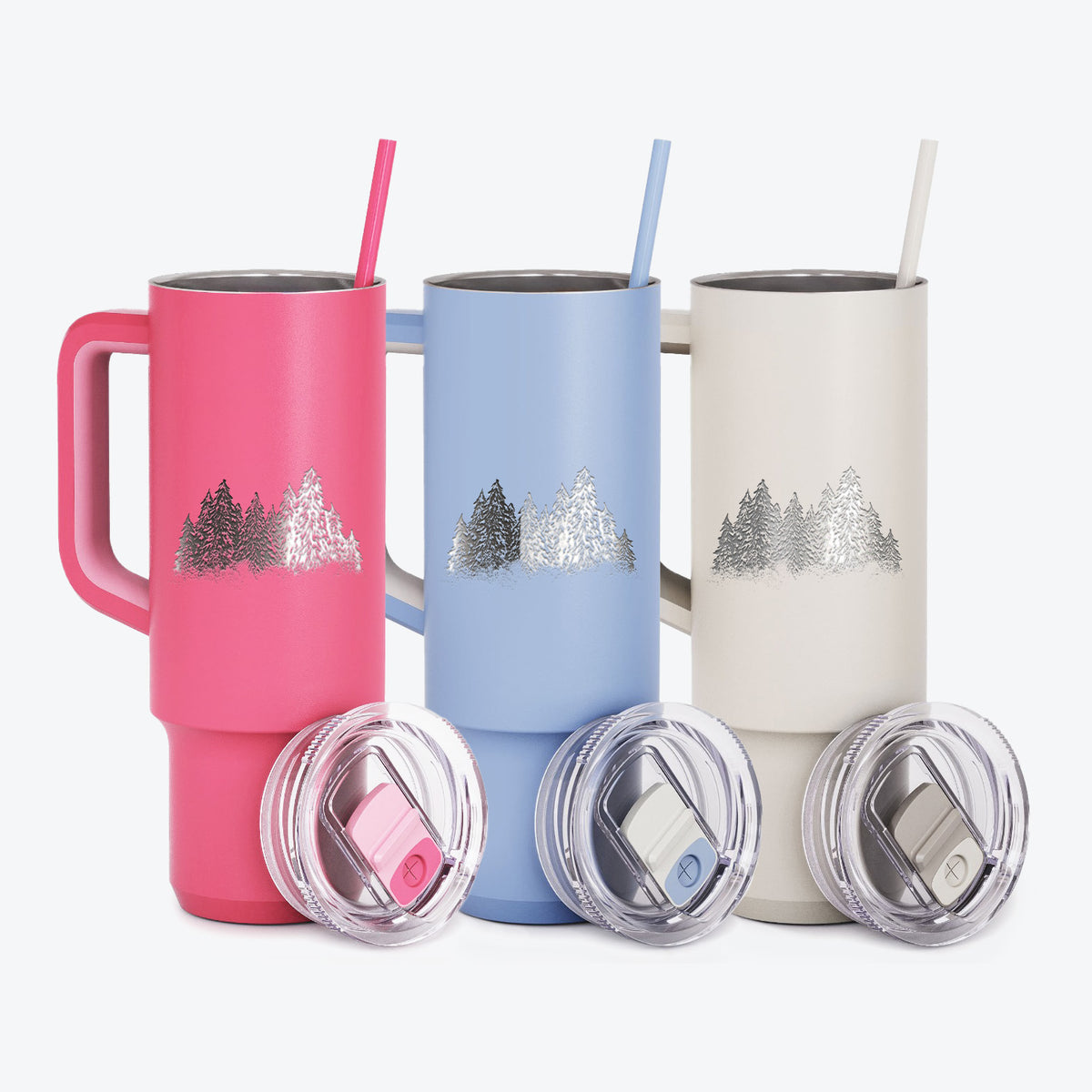 Winter Evergreens - 40oz Skinny Recharge Tumbler