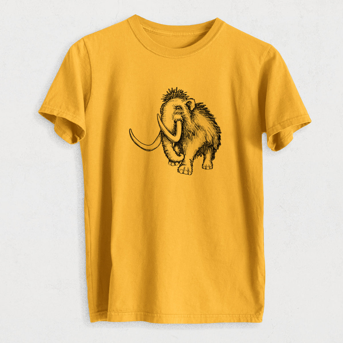 Woolly Mammoth - Mammuthus Primigenius - Heavyweight Men&#39;s 100% Organic Cotton Tee