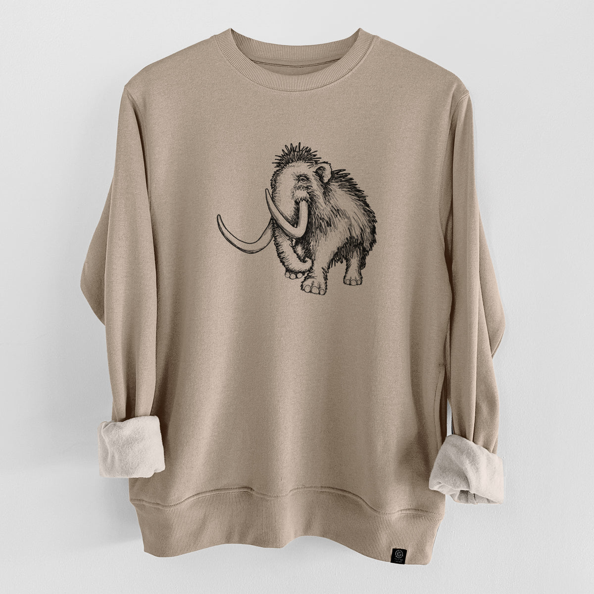 Woolly Mammoth - Mammuthus Primigenius  - Unisex Reclaimed Crewneck Sweatshirt