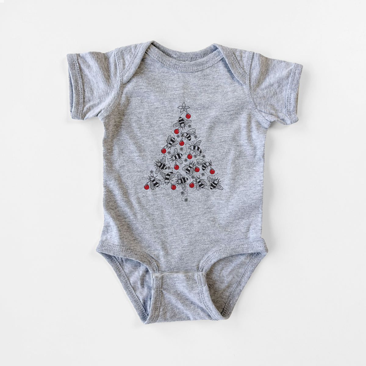 Christmas Tree of Bees - Baby Fine Jersey Bodysuit