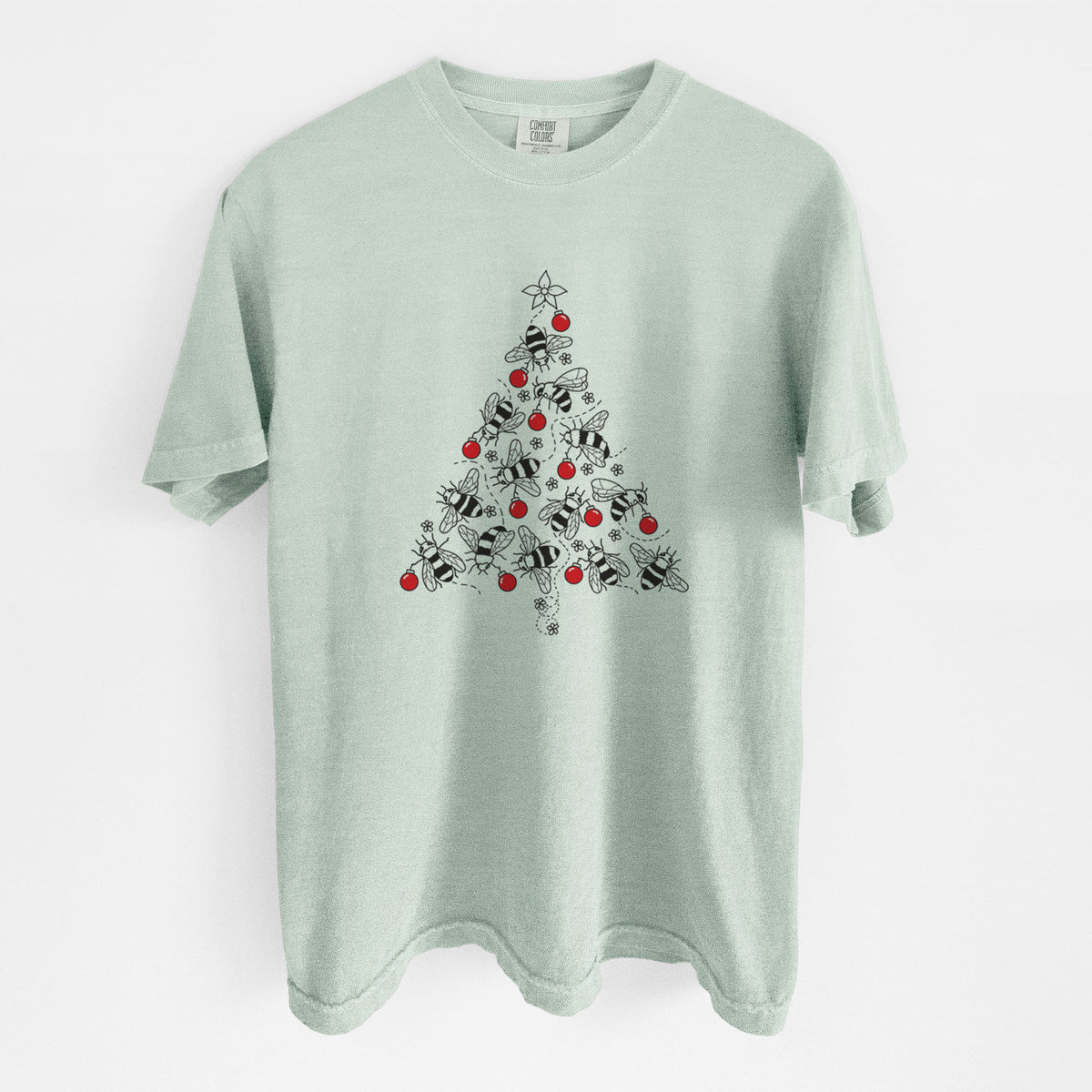 Christmas Tree of Bees - Unisex Comfort Colors Garment-Dyed Heavyweight T-shirt