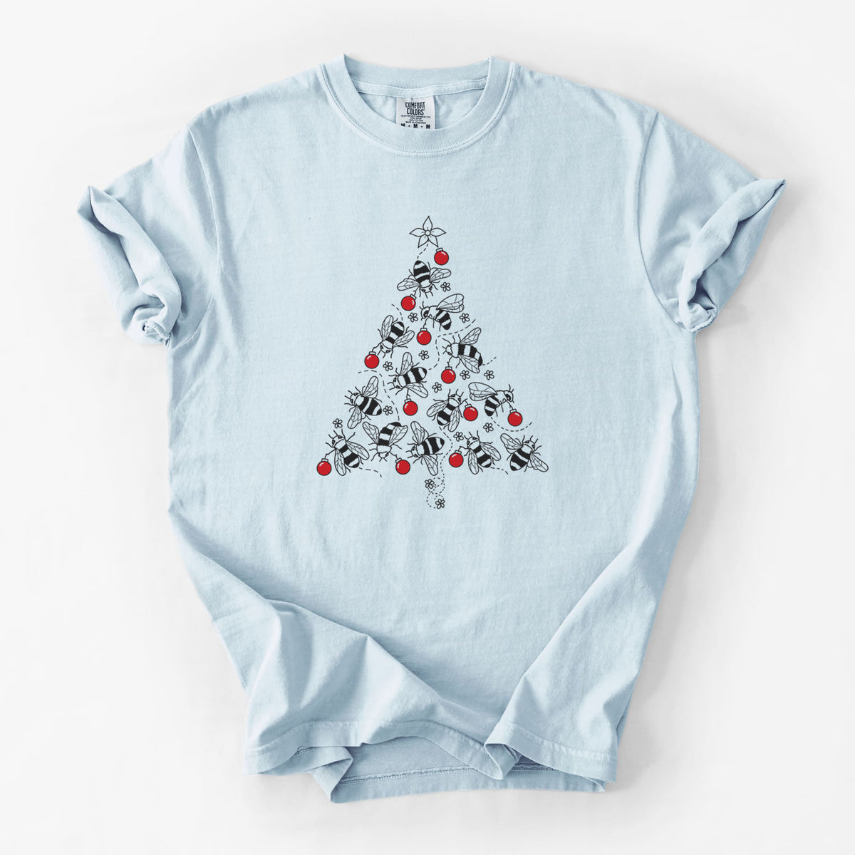 Christmas Tree of Bees - Unisex Comfort Colors Garment-Dyed Heavyweight T-shirt