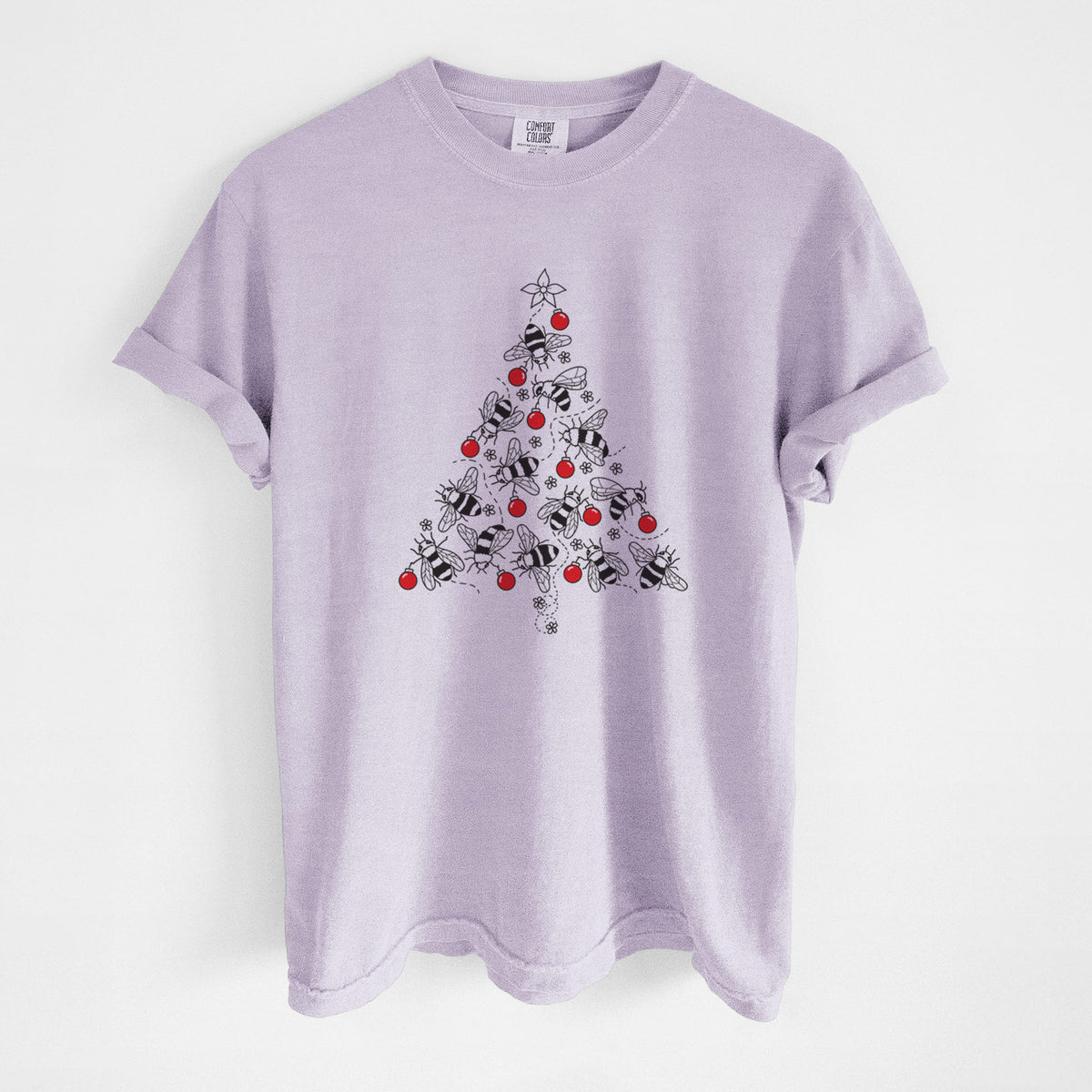 Christmas Tree of Bees - Unisex Comfort Colors Garment-Dyed Heavyweight T-shirt