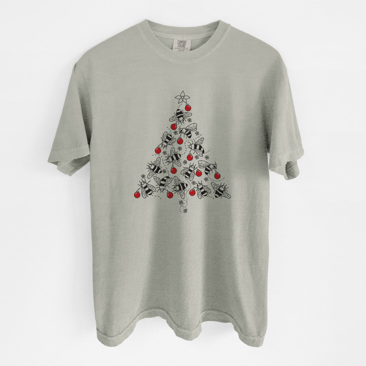 Christmas Tree of Bees - Unisex Comfort Colors Garment-Dyed Heavyweight T-shirt