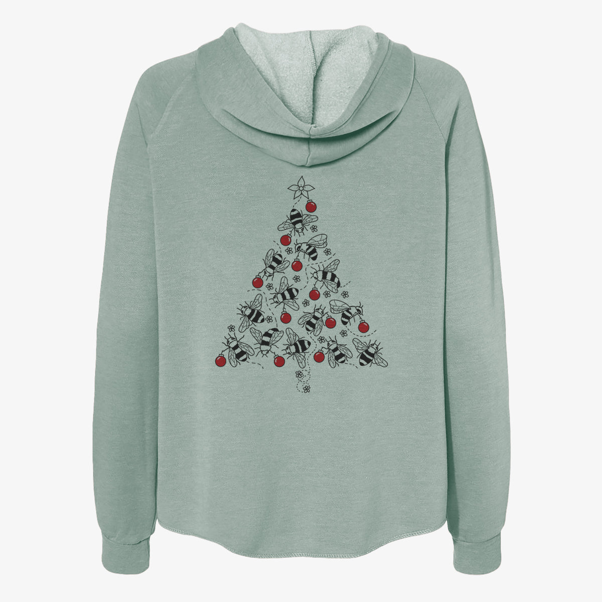 Christmas Tree of Bees - Women's Cali Wave Zip-Up Sweatshirt