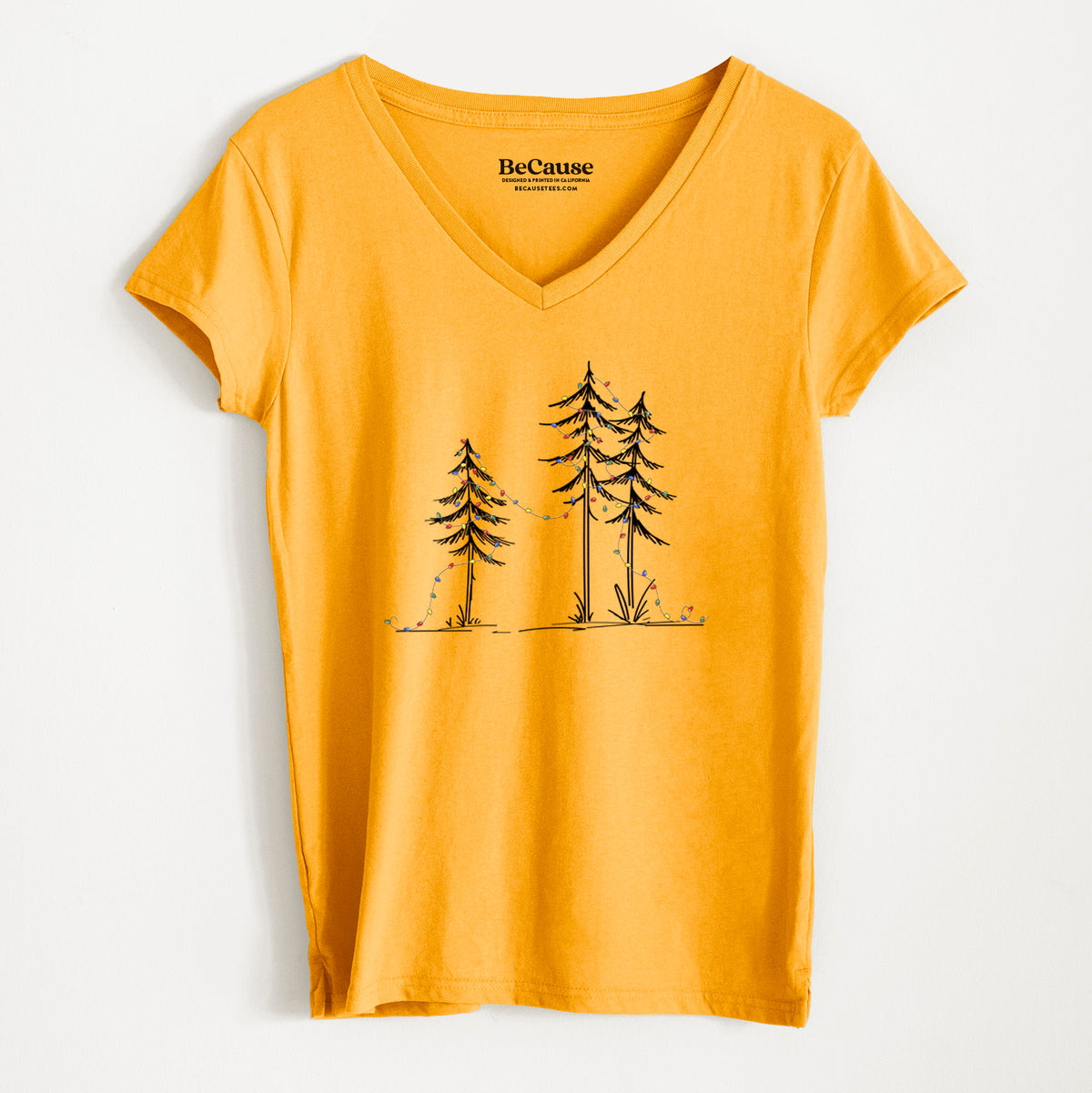 Deck the Pines - Women&#39;s 100% Recycled V-neck
