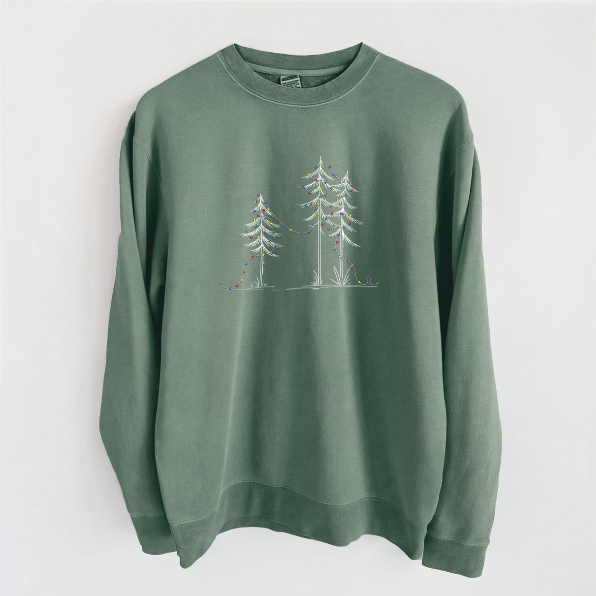 Deck the Pines - Unisex Pigment Dyed Crew Sweatshirt